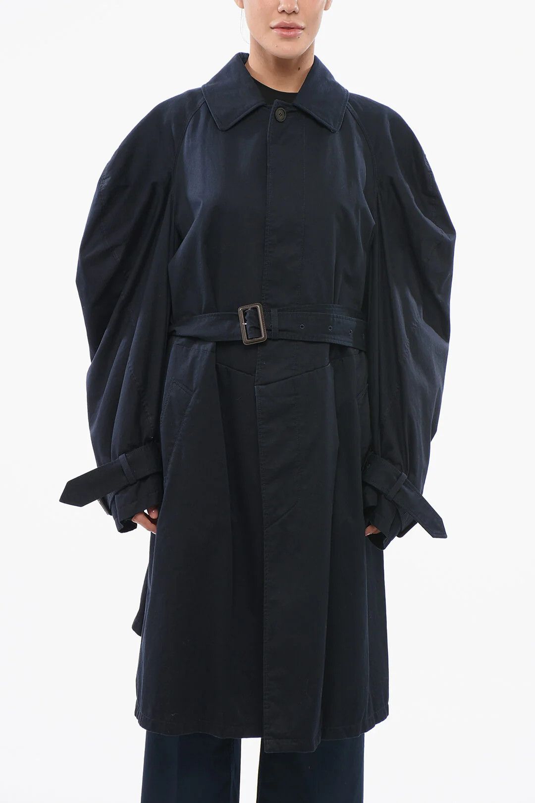 Balenciaga og1mm0326 Over Trench Coat in Blue Size XS / US 0-2 / IT 36-38 - 1 Thumbnail