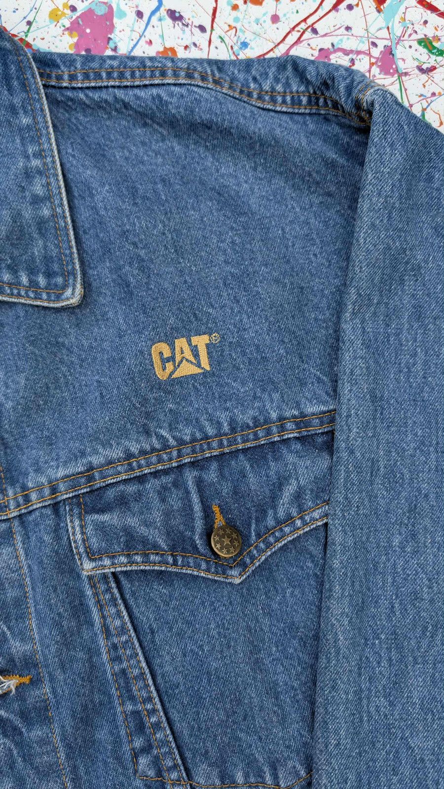 Caterpillar Vintage cat denim jacket caterpillar equipment 90s Large Size US L / EU 52-54 / 3 - 6 Thumbnail