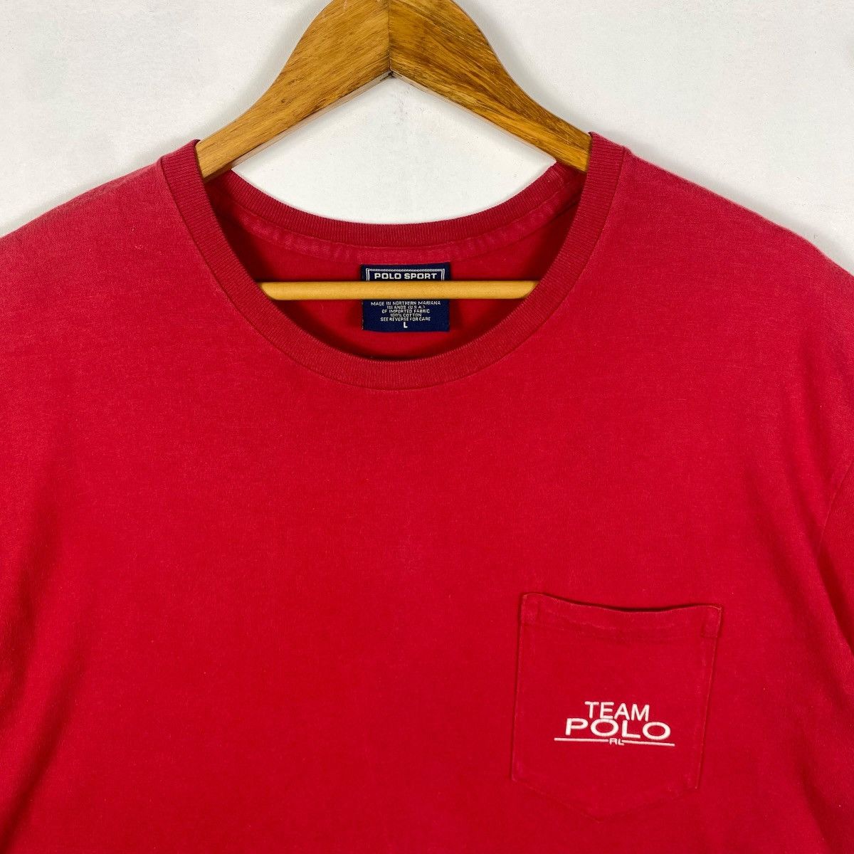 Polo Ralph Lauren Vintage 00s POLO SPORT By Ralph Lauren Team Polo Pocket Tee Size US L / EU 52-54 / 3 - 5 Thumbnail