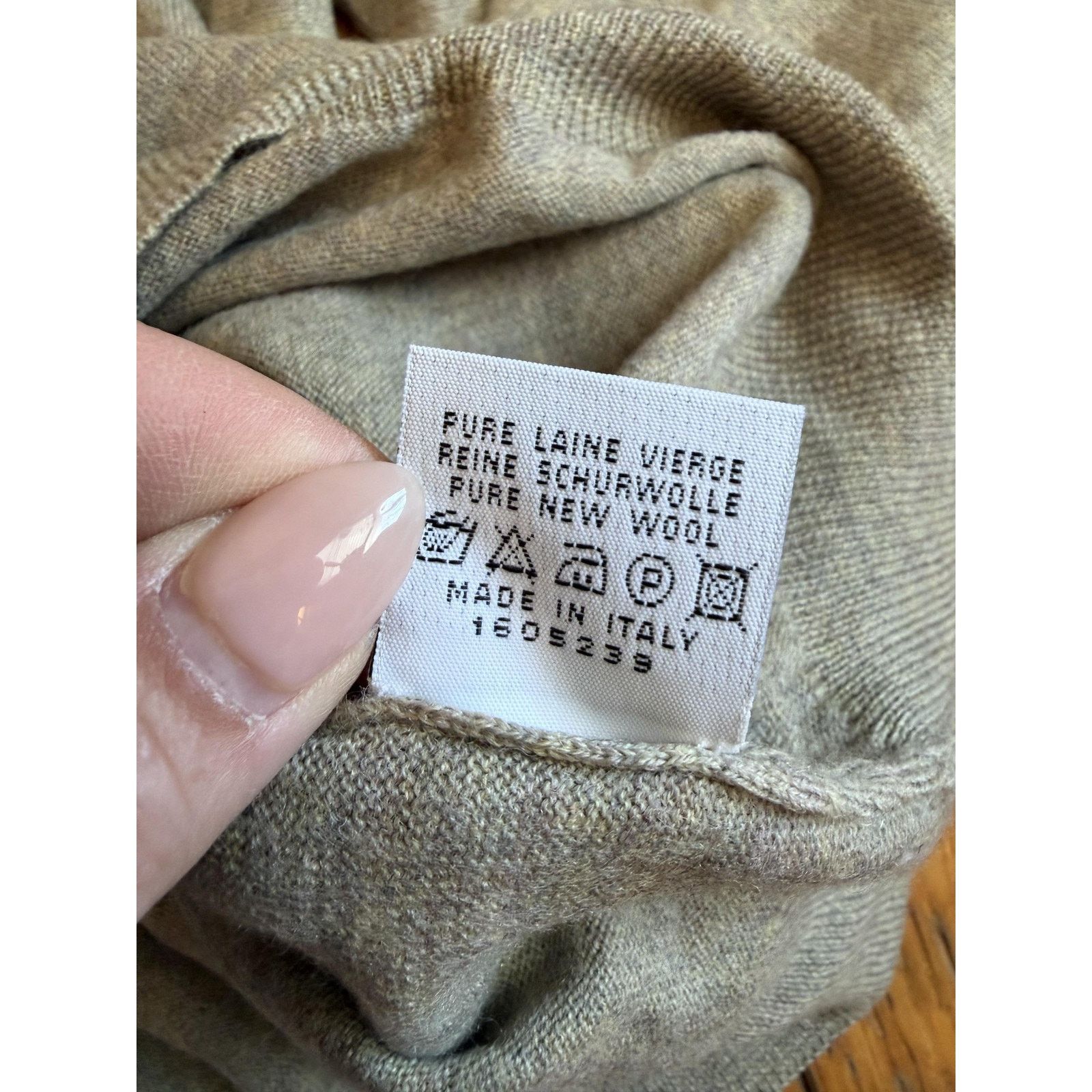 Other Ponte Vecchio Sweater Large Beige Wool Collared Pullover Size US L / EU 52-54 / 3 - 5 Thumbnail