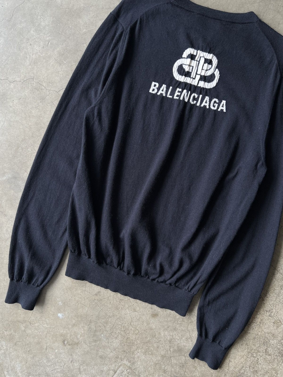 Balenciaga Balenciaga - Interlocking Logo Wool Pullover Sweater Size US S / EU 44-46 / 1 - 4 Thumbnail