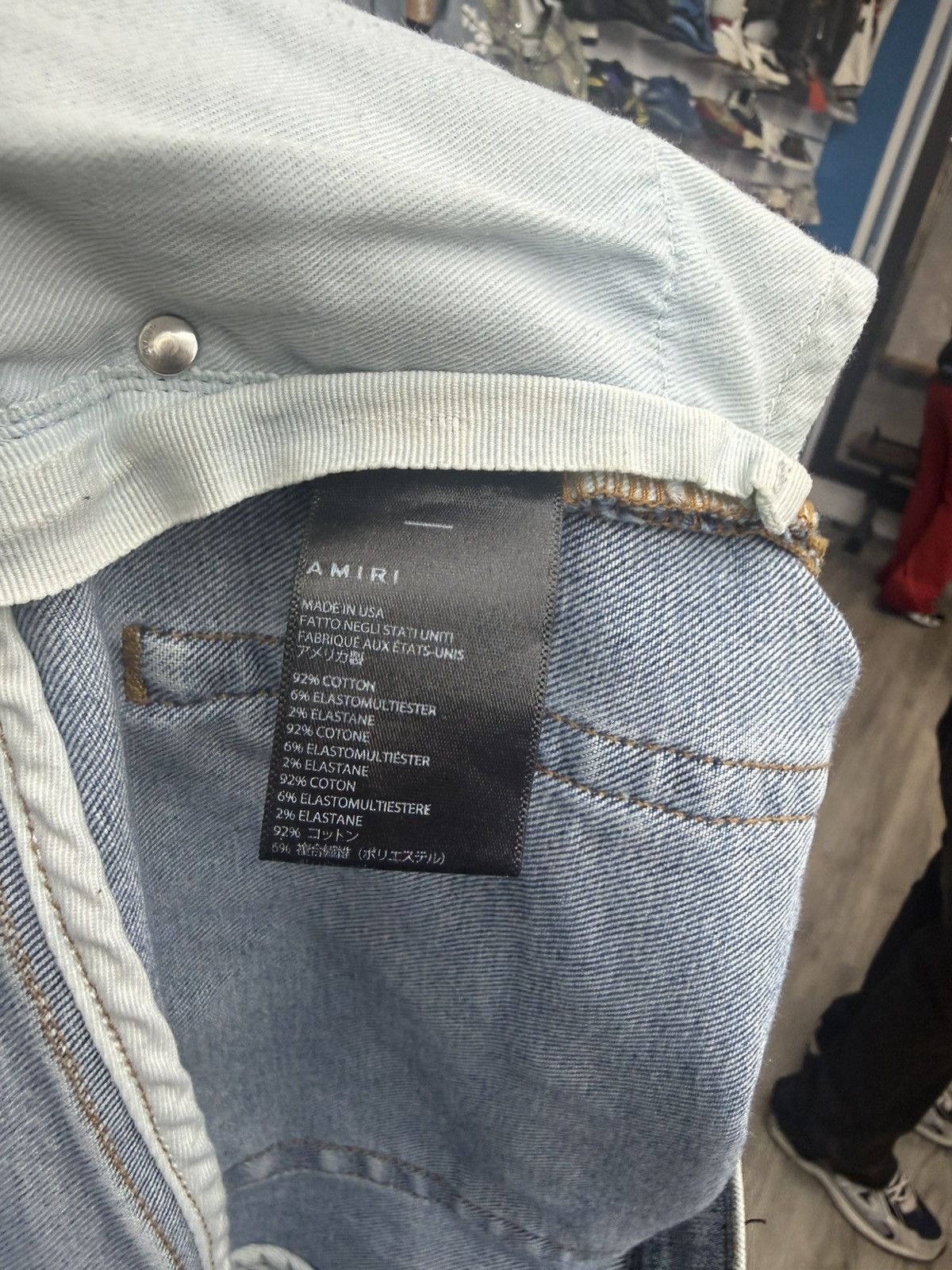 Amiri Amiri MX1 - Sparkle/Glitter Patched (Clay/Indigo) Size US 32 / EU 48 - 4 Thumbnail