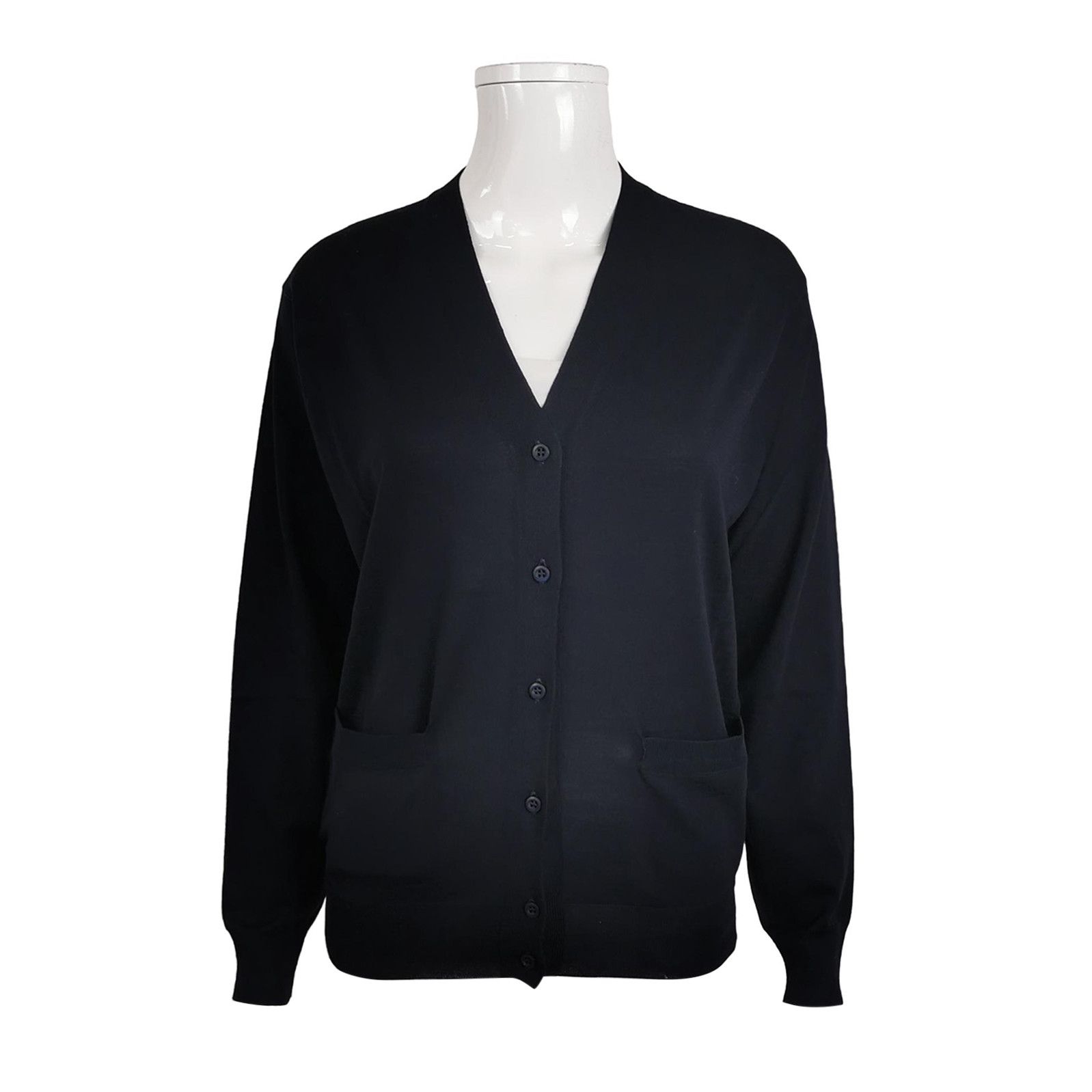 Prada Prada Wool V-Neck Long Sleeve Cardigan 0089 Size XXS / US 00 / IT 34 - 1 Thumbnail