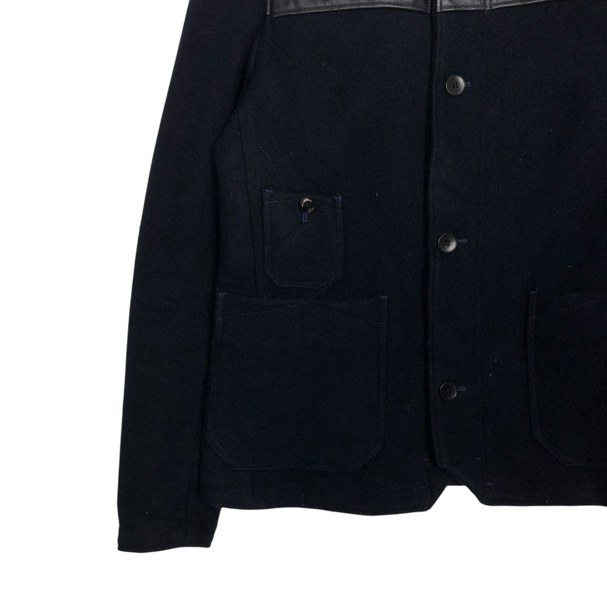 Paul Smith 🔥VINTAGE WOOL JACKET PAUL SMITH JEANS LEATHER PARTS HAND Size US M / EU 48-50 / 2 - 6 Thumbnail