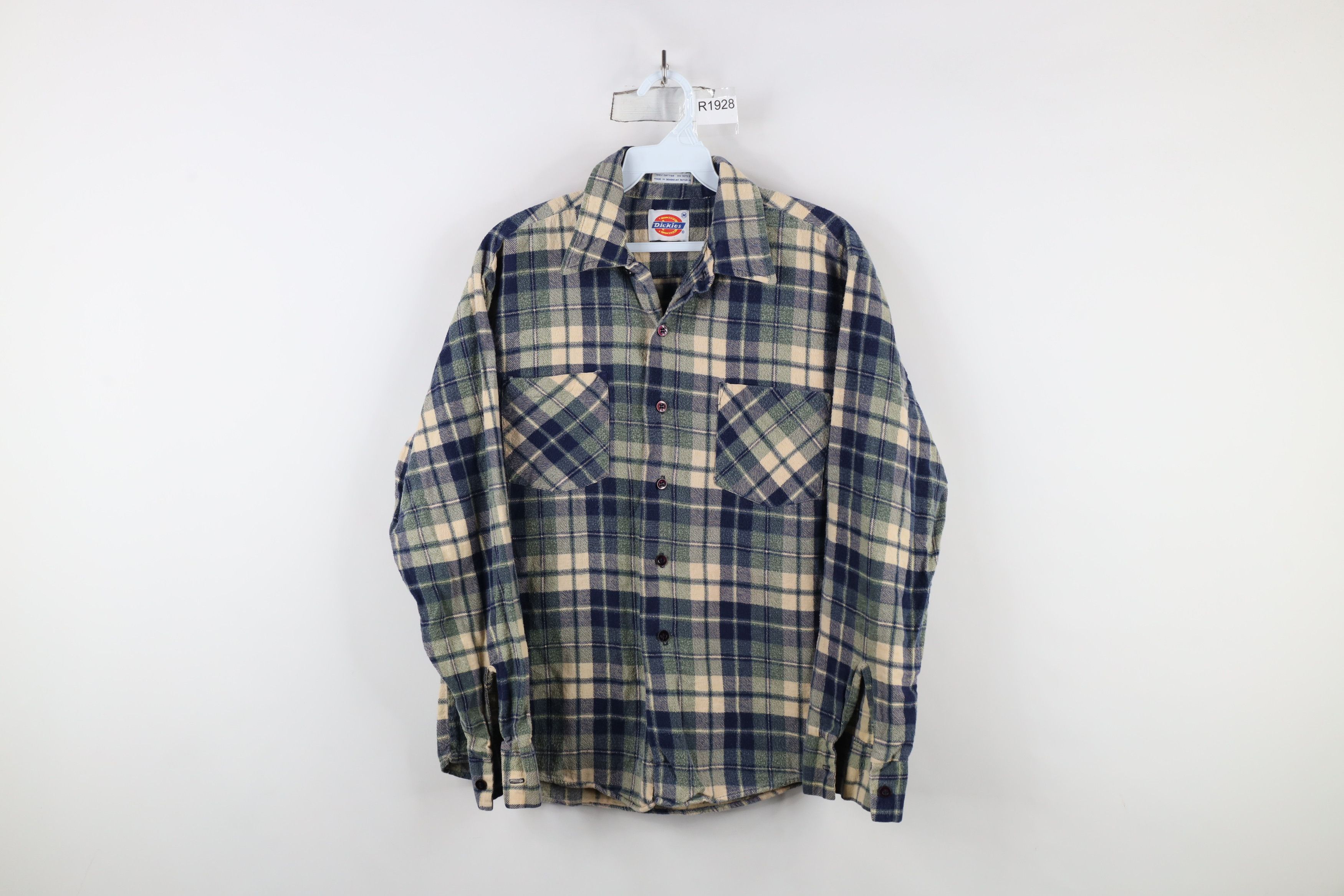 Dickies × Vintage Vintage 80s 90s Dickies Flannel Collared Button Shirt Plaid Size US M / EU 48-50 / 2 - 1 Thumbnail