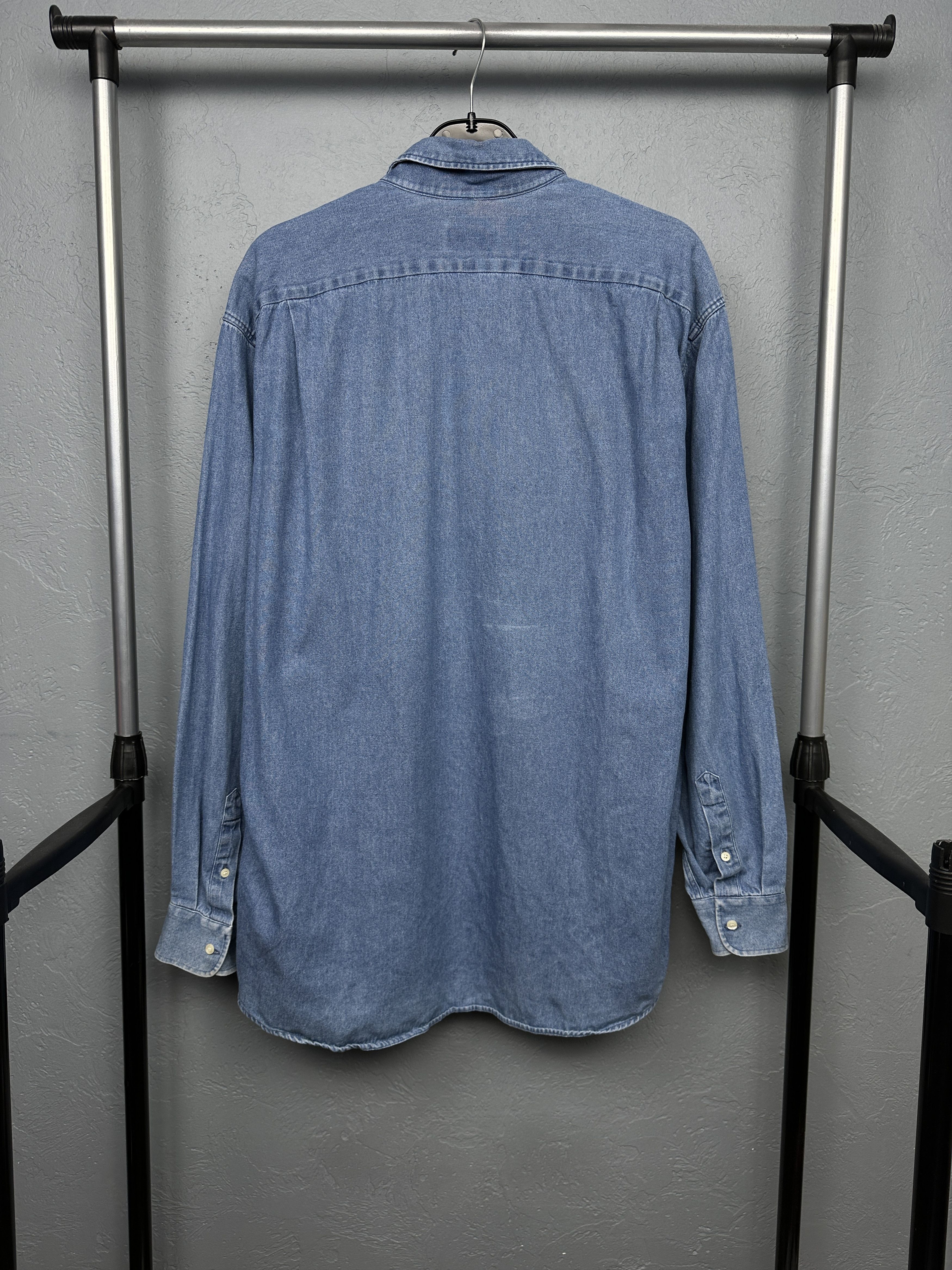 Lacoste Lacoste Vintage Mens Denim Long Sleeve Shirt Size US XL / EU 56 / 4 - 8 Thumbnail