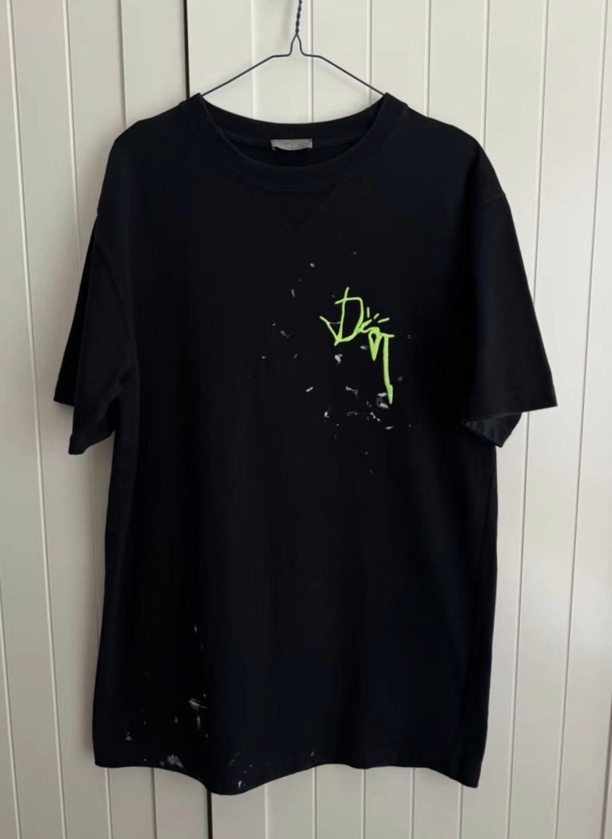 Dior Dior Black and yellow ink short sleeved shirt - DMC Size US S / EU 44-46 / 1 - 1 Thumbnail