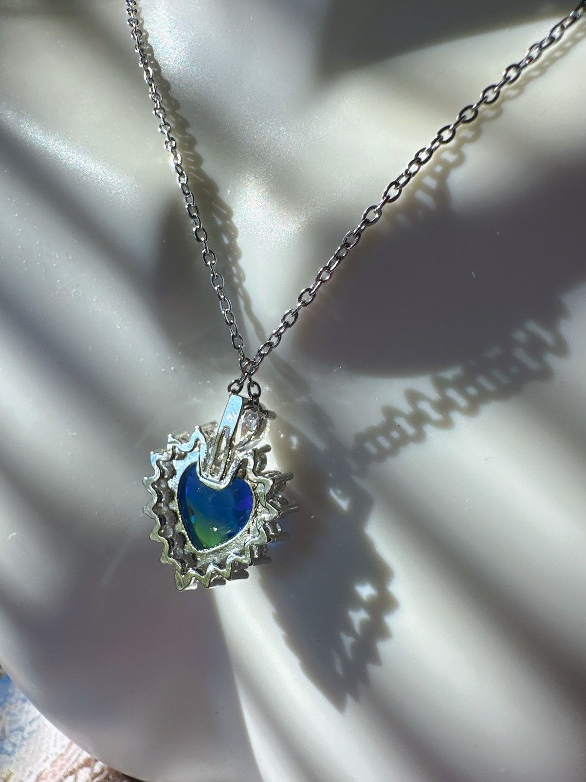 Nine West Nine West 2pc set necklace earring silver tone green blue Size ONE SIZE - 7 Thumbnail