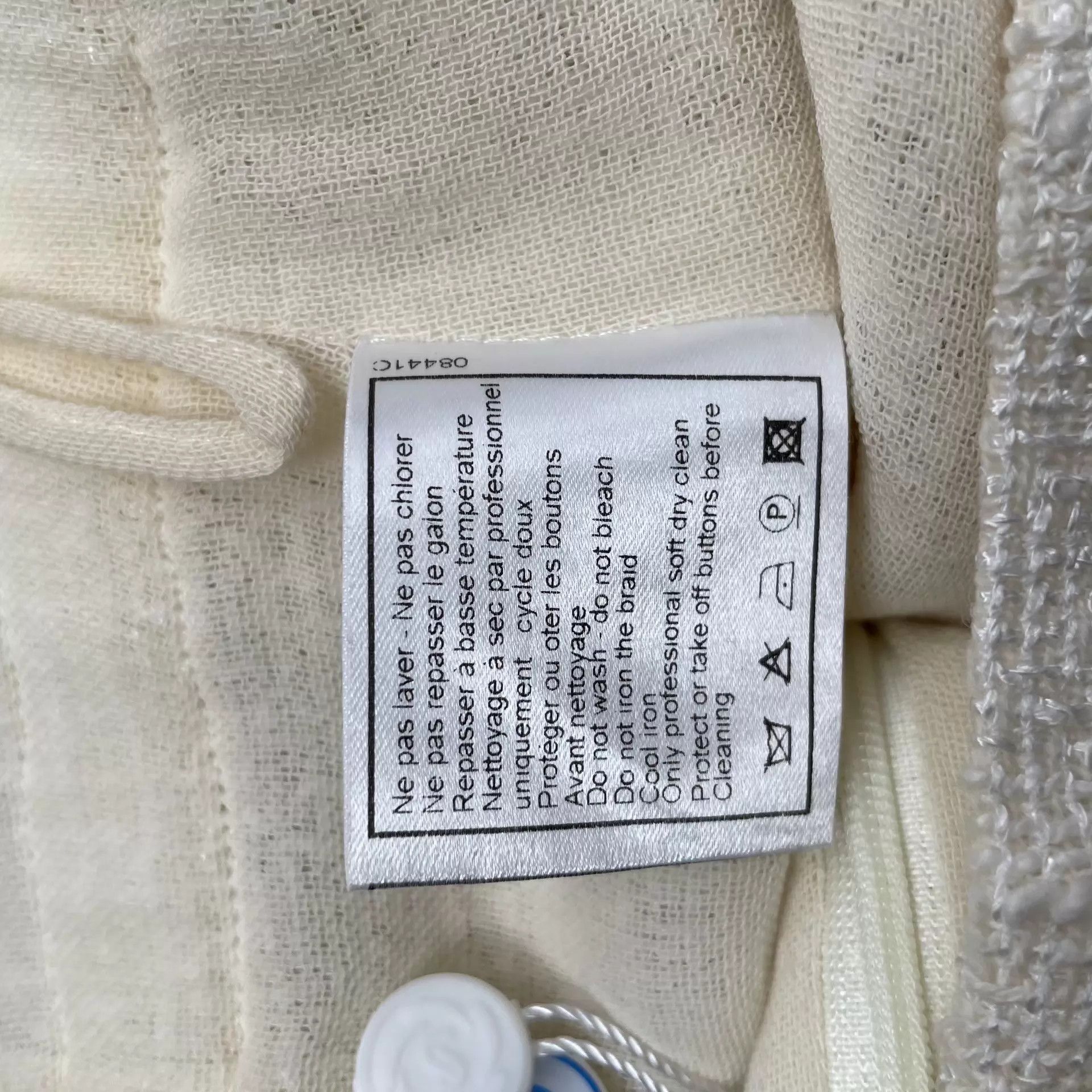 Chanel Chanel Linen Cotton Long Dress Suit 38 White Size 26" / US 2 / IT 38 - 3 Thumbnail