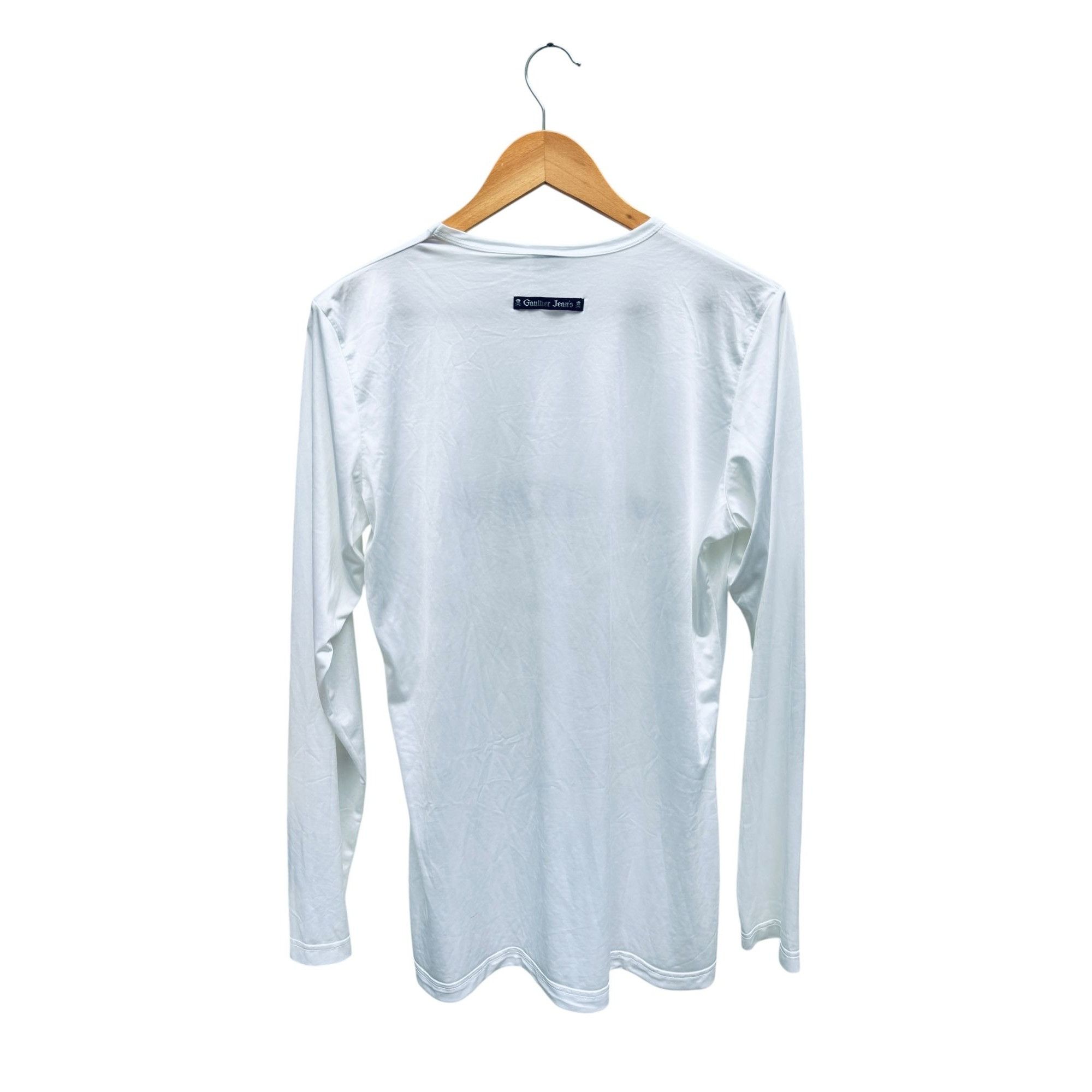 Jean Paul Gaultier Vintage White Nylon Longsleeves Size US L / EU 52-54 / 3 - 3 Thumbnail