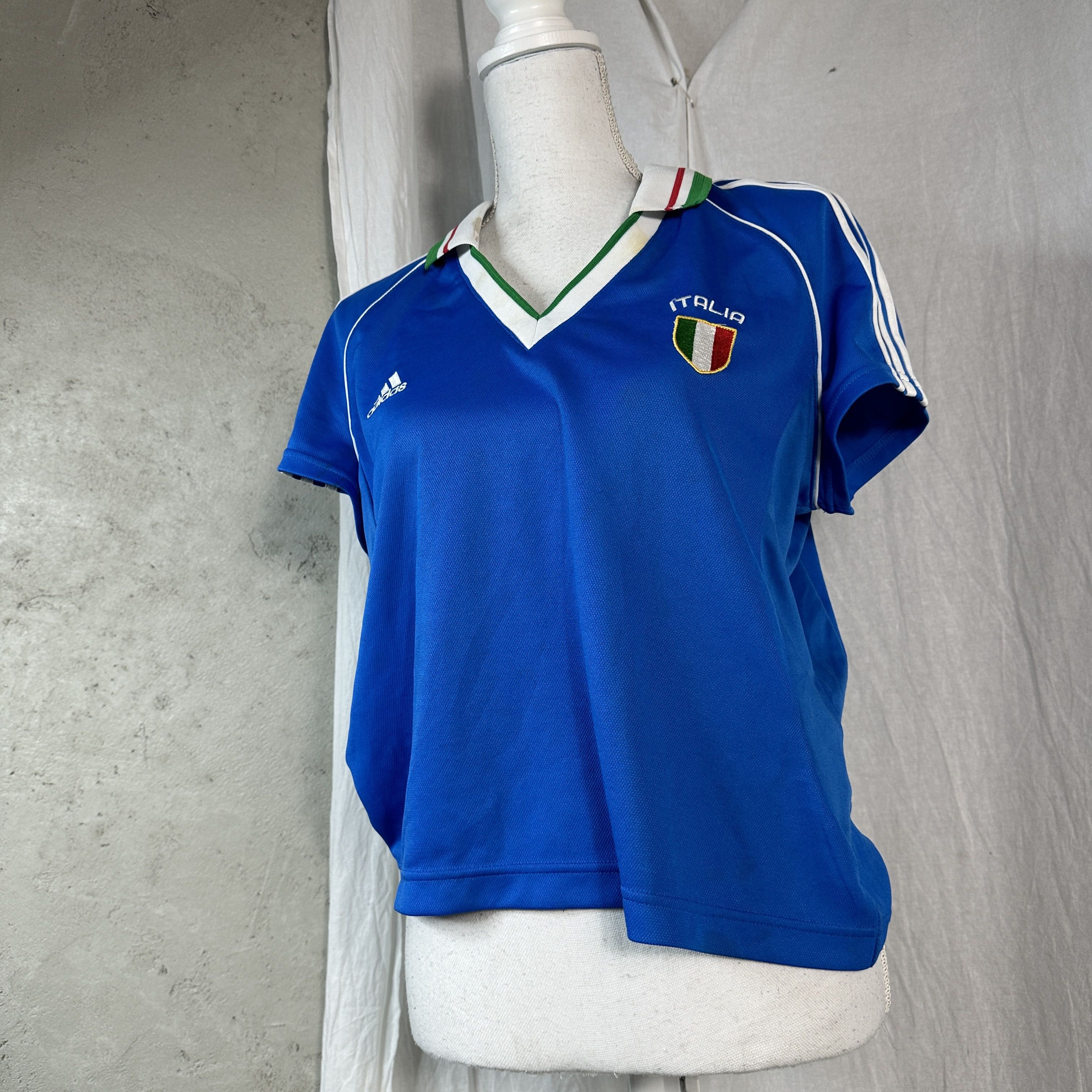 Adidas × Vintage Women's Vintage Adidas Italia Blokecore Y2K T-shirt Size XL / US 12-14 / IT 48-50 - 3 Thumbnail