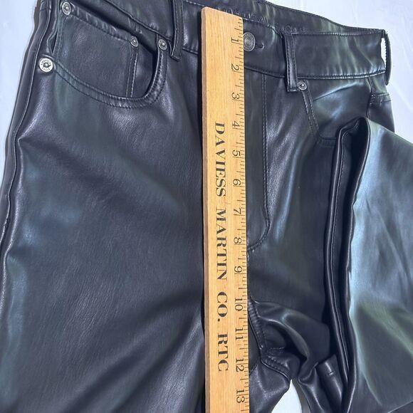 American Eagle Outfitters American Eagle Stretch Faux Leather Flare Pants Size 14 Long Size 36" / US 14 / IT 50 - 12 Thumbnail