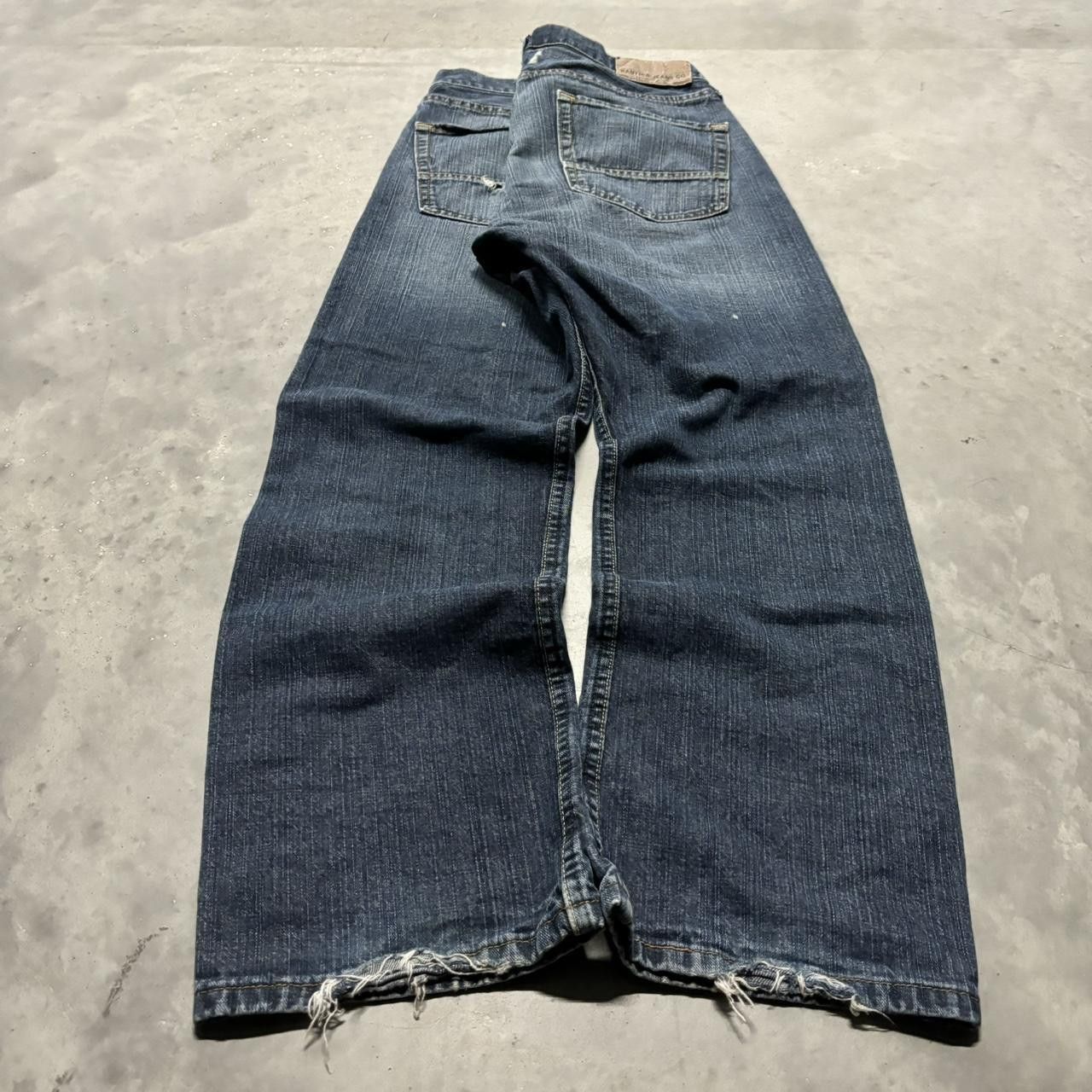 Japanese Brand × Vintage Crazy Vintage Y2K/2000s Grunge Dark Wash Bootcut Denim Jeans! Size US 34 / EU 50 - 4 Thumbnail