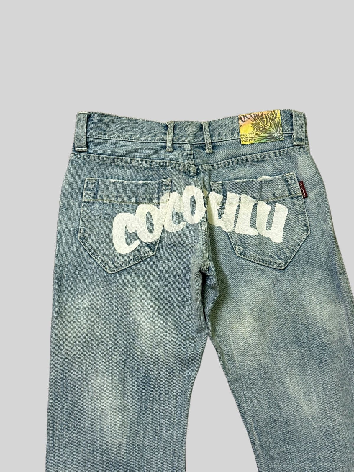 Japanese Brand Distressed COCOLULU Mud WashThrashed Faded Jeans Size US 30 / EU 46 - 11 Thumbnail