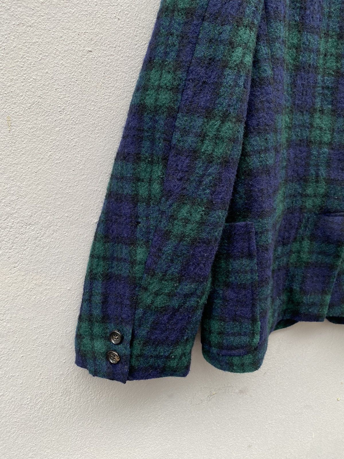 Comme des Garcons × Rei Kawakubo × Vintage AD1998 Comme des Garçons “tricot” Wool Checked Mohair Blazer Size M / US 6-8 / IT 42-44 - 9 Thumbnail