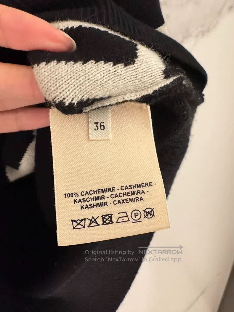 Hermes Hermes Black and white knit sweater Size XS / US 0-2 / IT 36-38 - 6 Thumbnail