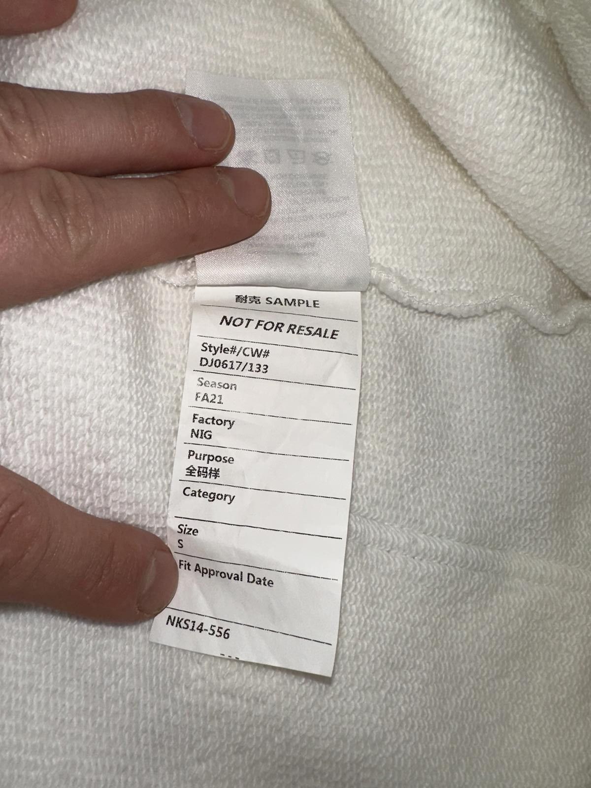 Designer Air Jordan Fragment Travis Scott Fleece White Shorts Sample Size US 30 / EU 46 - 8 Thumbnail