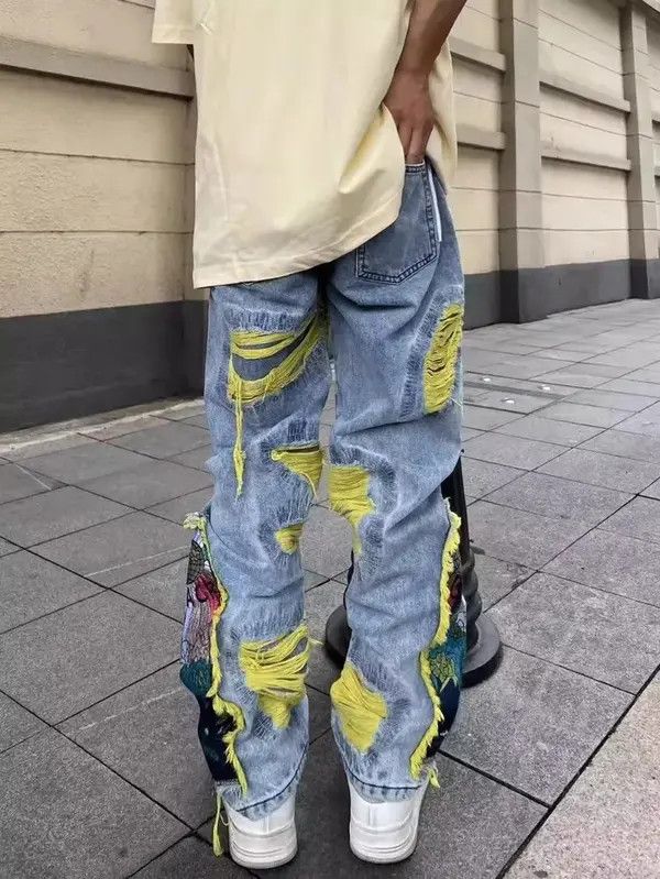 Japanese Brand Minako x Reika #25 Embroidery Heavy Industry Jeans Size US 36 / EU 52 - 7 Thumbnail