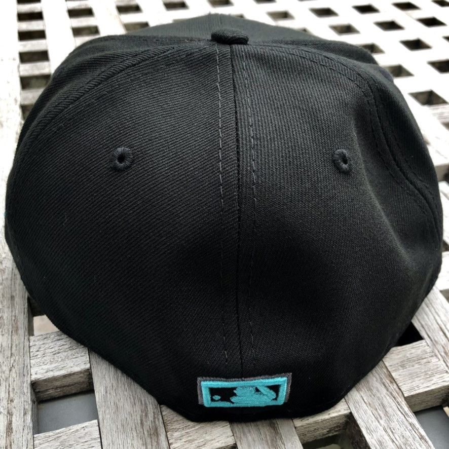 New Era Florida Marlins Blackout Pop Teal UV 1993 Patch Hat 7 1/2 Size ONE SIZE - 5 Thumbnail