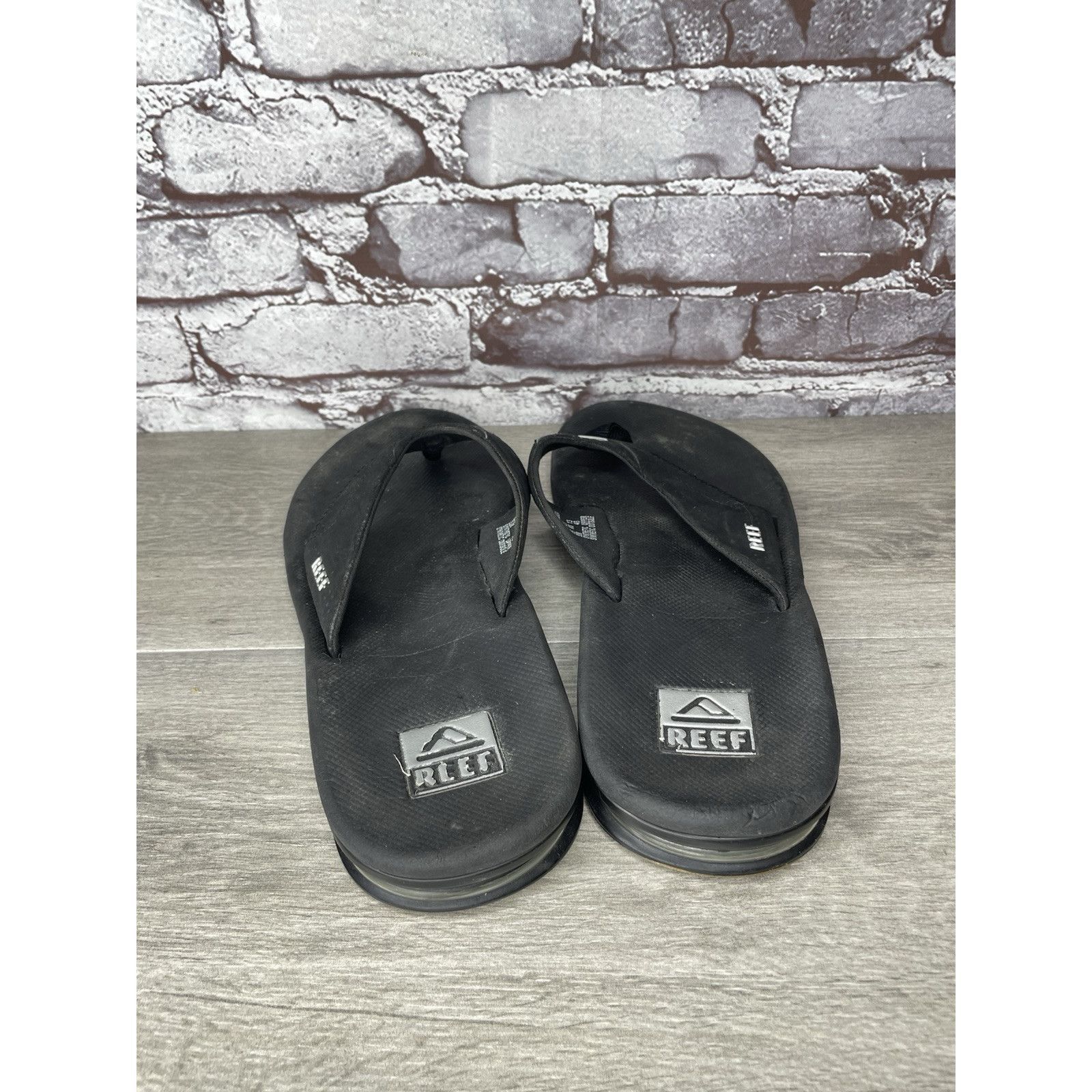 REEF Reef Black Synthetic Bottle Opener Foam Flip Flop Sandals Me Size US 13 / EU 46 - 3 Thumbnail