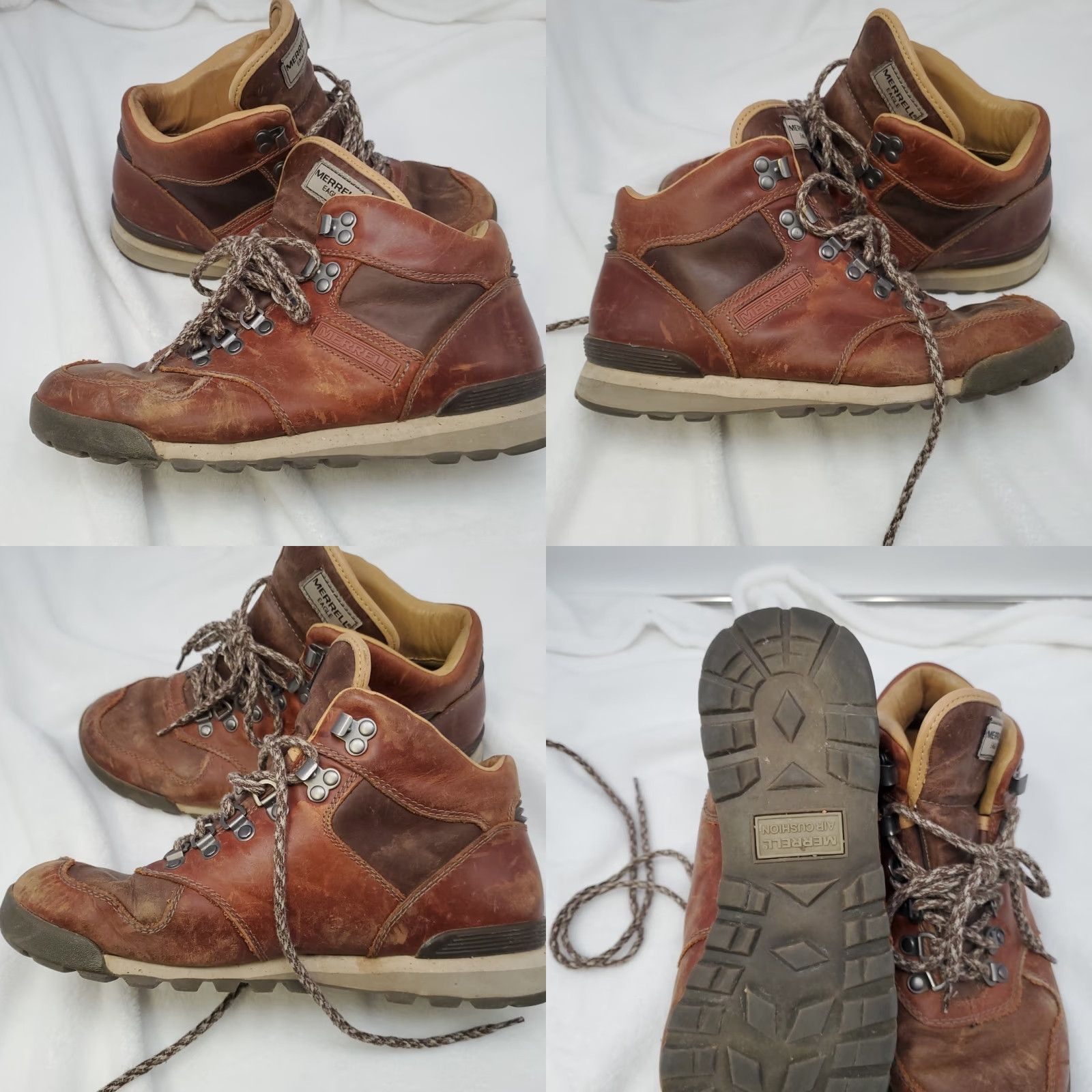 Merrell Merrell Eagle Luxe Sunned Hiking Boots Mens 7.5 Brown Leather Waterproof Ankle Shaft Suede Boots Vintage Style Size US 8 / EU 41 - 10 Thumbnail