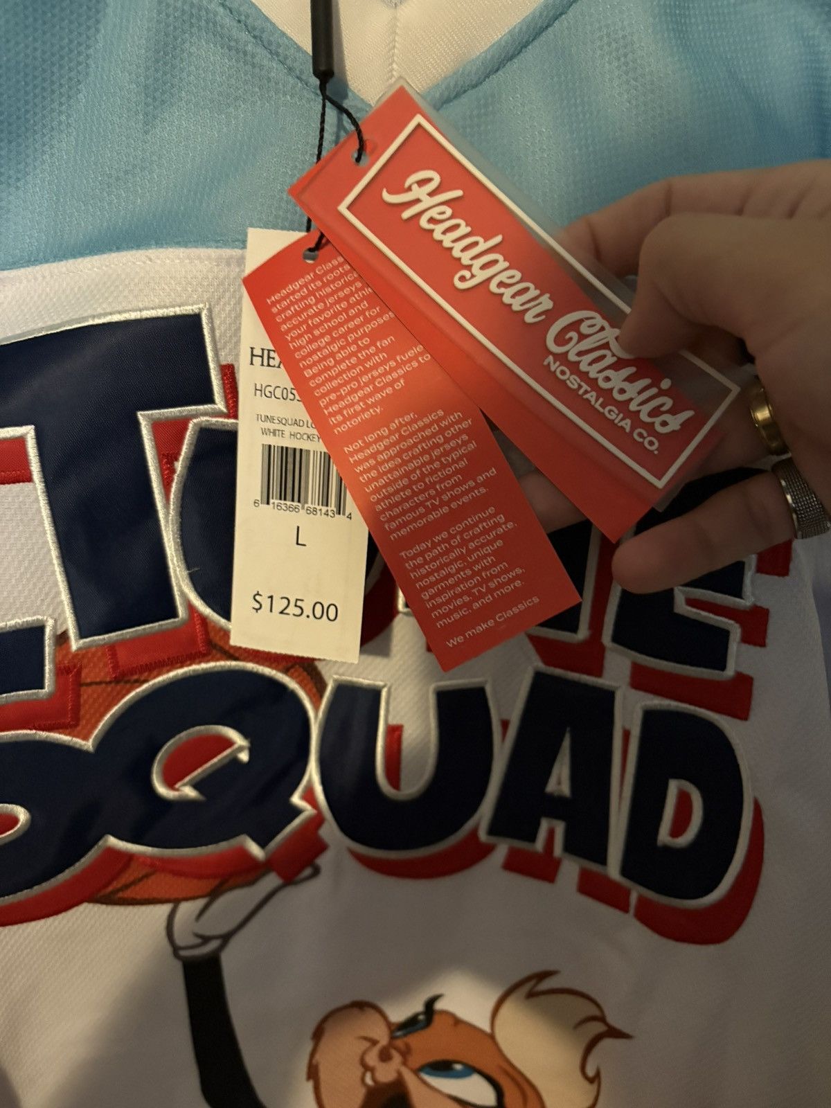 Other TUNE SQUAD Lola Bunny Headgear Classics Hockey Teal Jersey Size US L / EU 52-54 / 3 - 3 Thumbnail