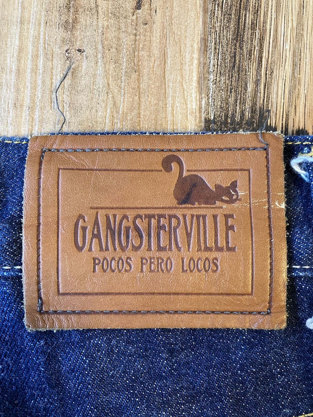 Japanese Brand GANGSTER VILLE “IronCross” W31 x L32 Slim fit Selvedge Denim Size US 31 - 3 Thumbnail