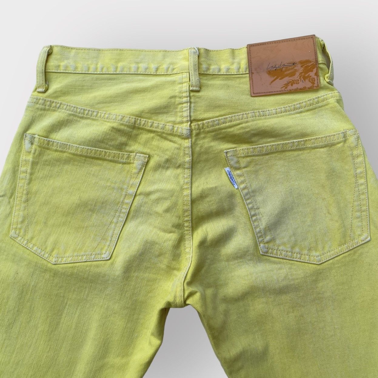 Yohji Yamamoto SS02 Runway Yellow Wash Jeans Size US 32 / EU 48 - 6 Thumbnail