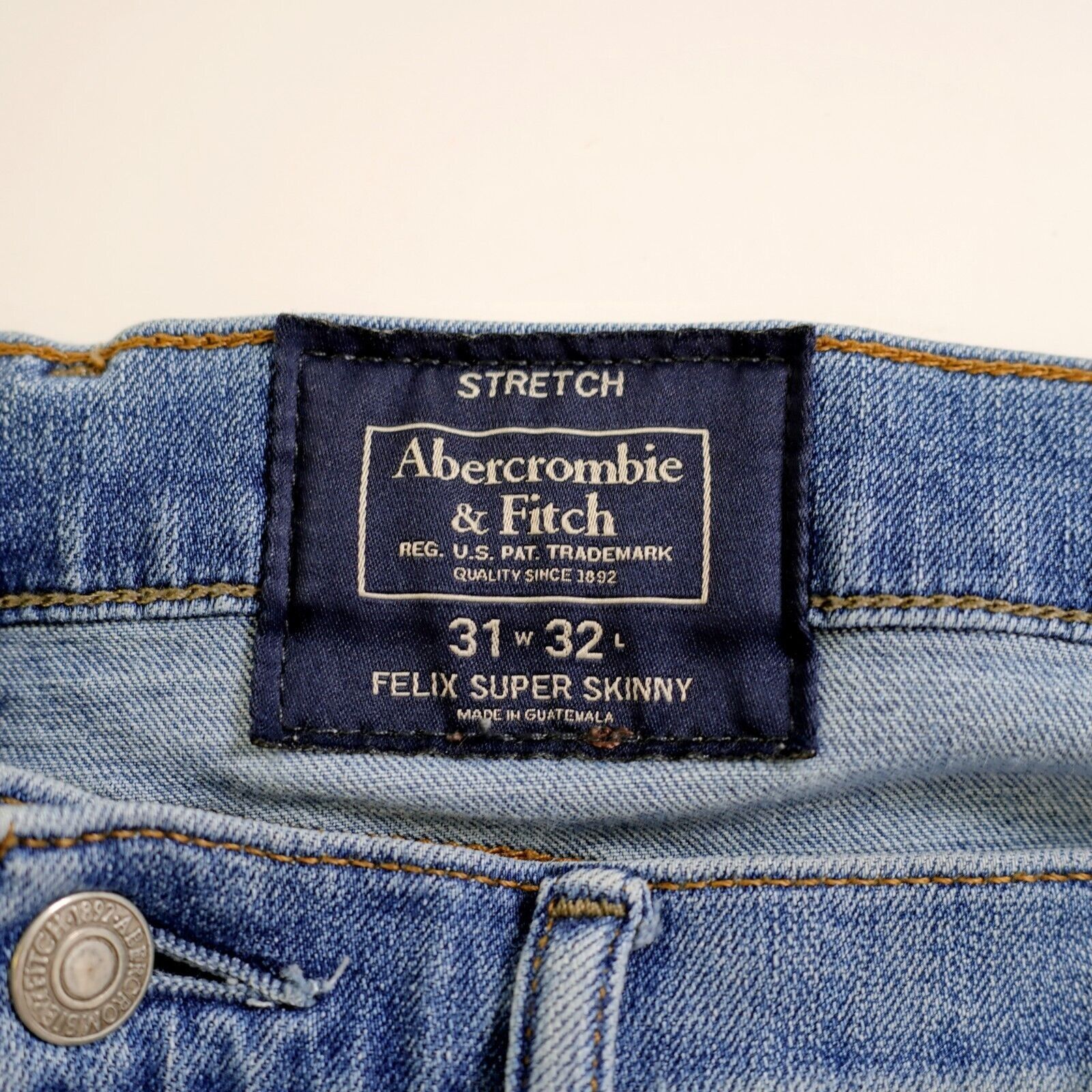 Abercrombie & Fitch Abercrombie & Fitch Stretch Felix Super Skinny Blue Denim St Size US 31 - 7 Thumbnail