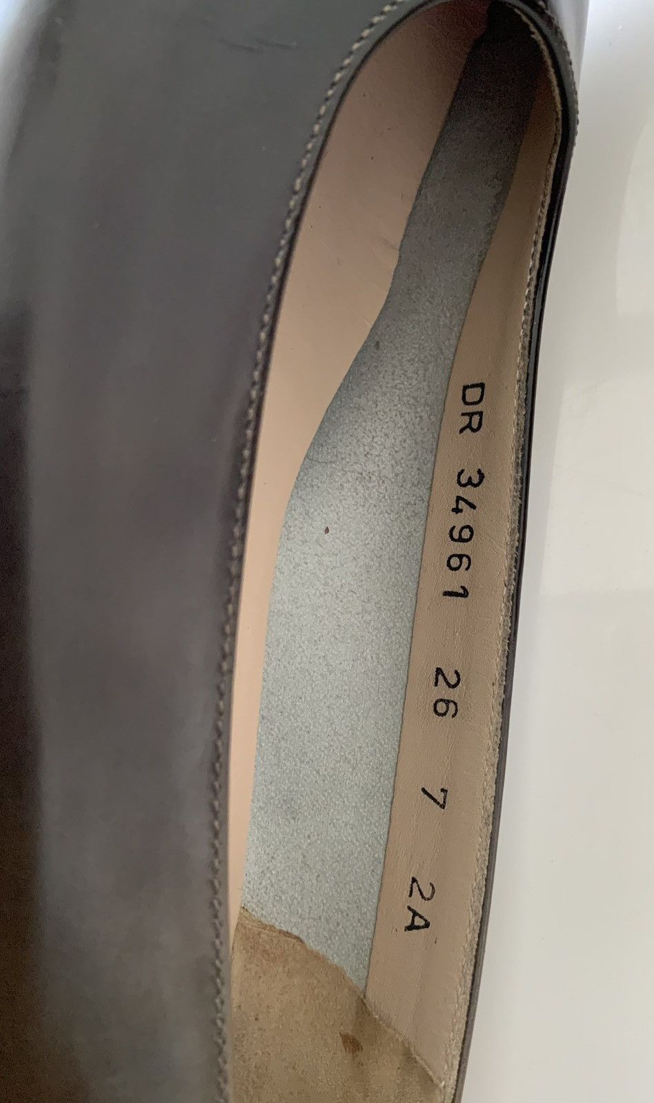 Salvatore Ferragamo Olive gray gradient Leather Flats