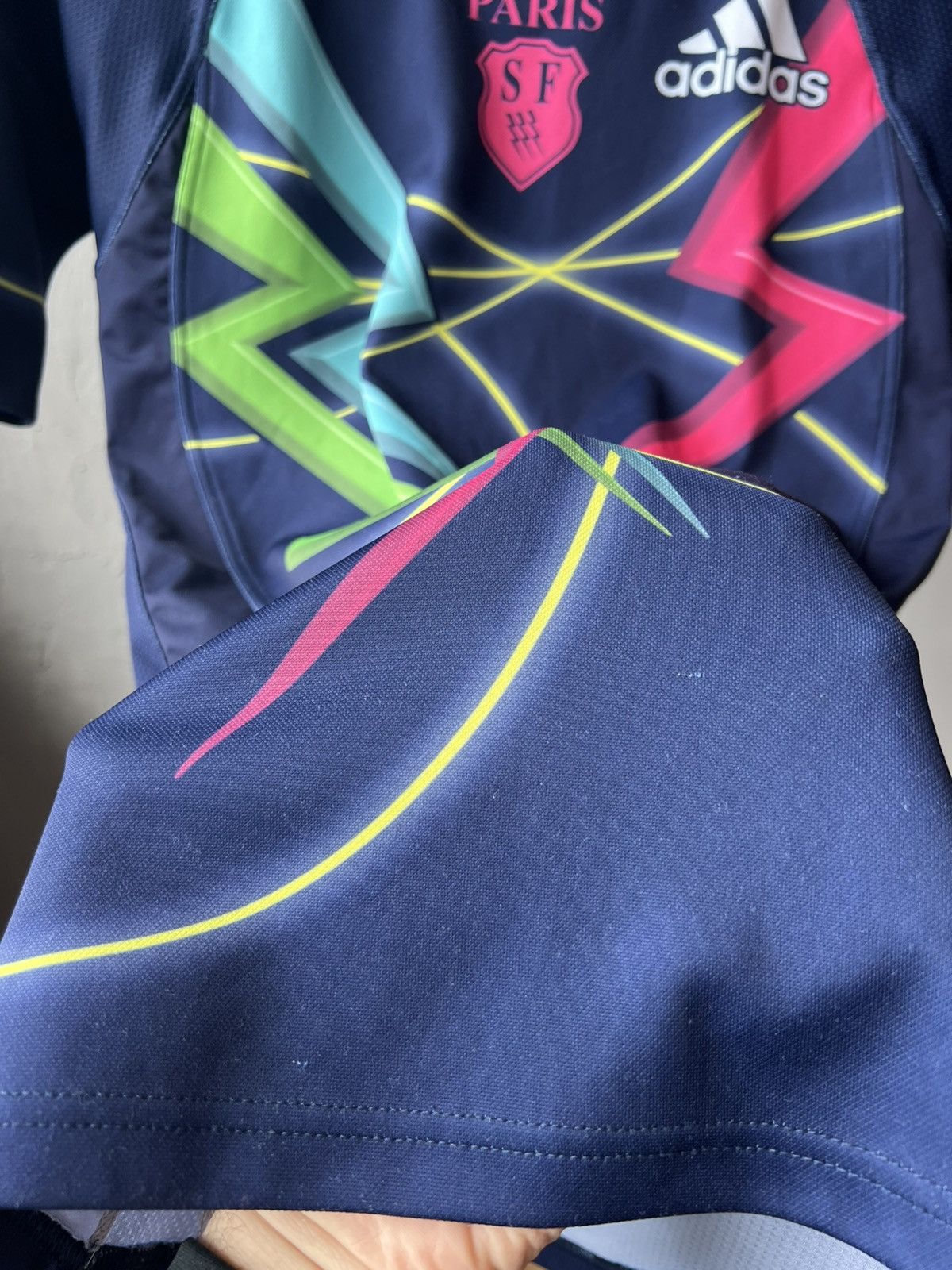 Adidas France Stade Francais Paris Rugby rare designer jersey shirt Size US M / EU 48-50 / 2 - 8 Thumbnail