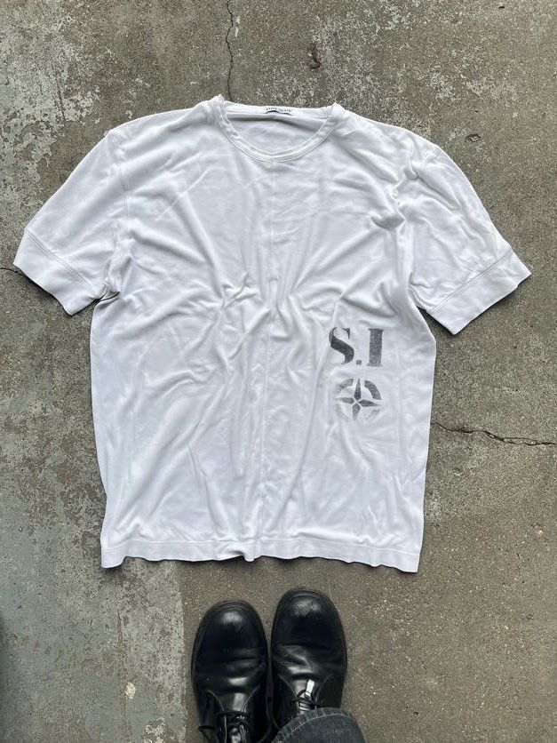 Stone Island Stone Island white graphic summer tee lightweight Size US L / EU 52-54 / 3 - 2 Thumbnail