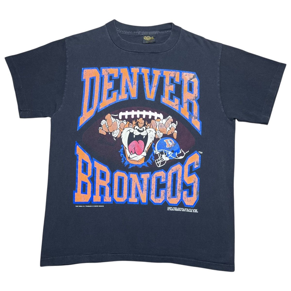 Changes Vintage 1992 NFL Denver Broncos Taz Looney Tunes Changes Tee Size US L / EU 52-54 / 3 - 1 Thumbnail
