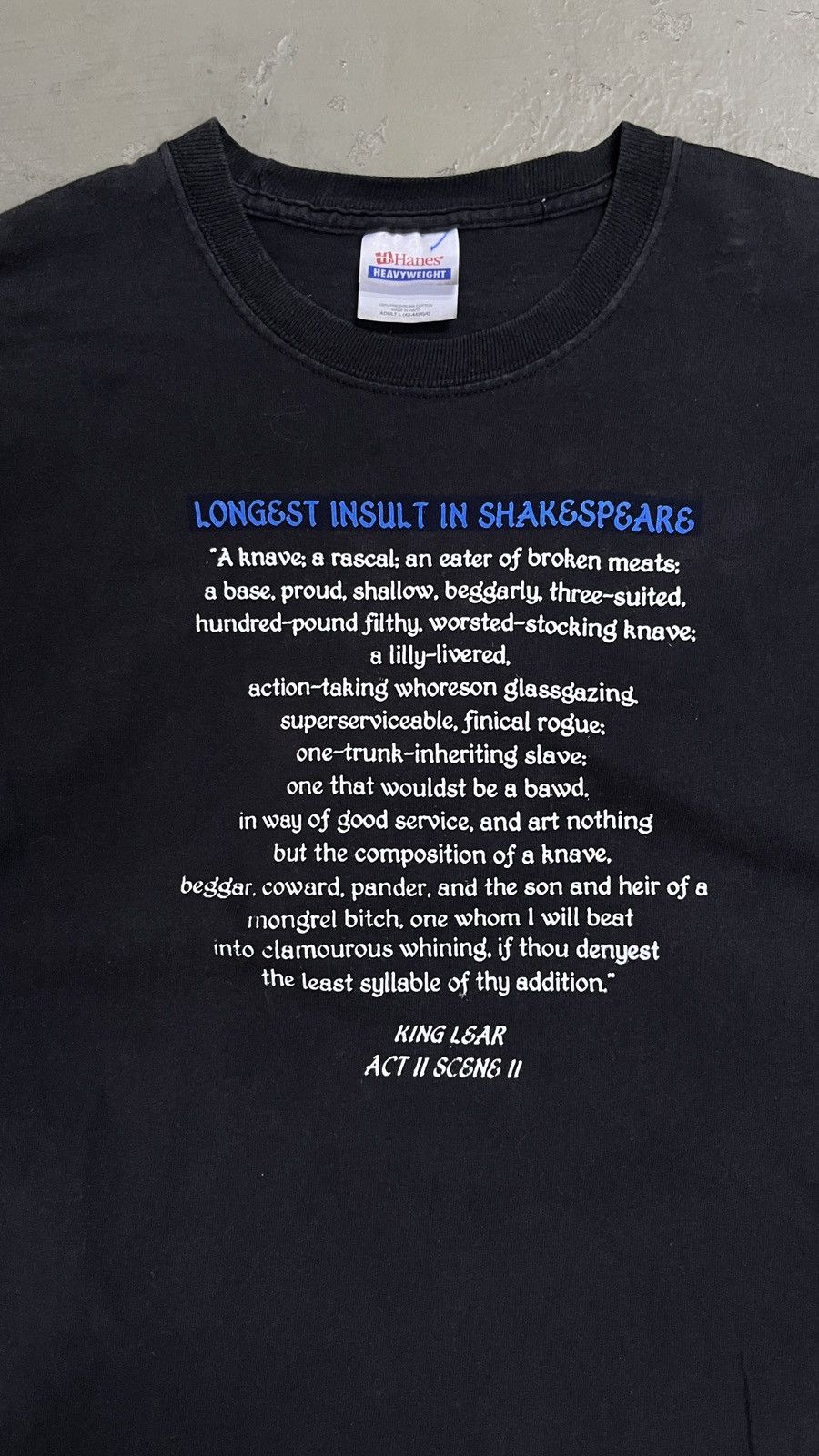 Vintage Vintage Longest Insult in Shakespeare Poem Tee Size US M / EU 48-50 / 2 - 3 Thumbnail