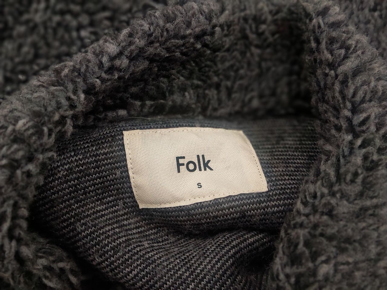 Folk Folk Design Teddy Fleece Sherpa Gray Overshirt Pocket Jacket Size US S / EU 44-46 / 1 - 9 Thumbnail