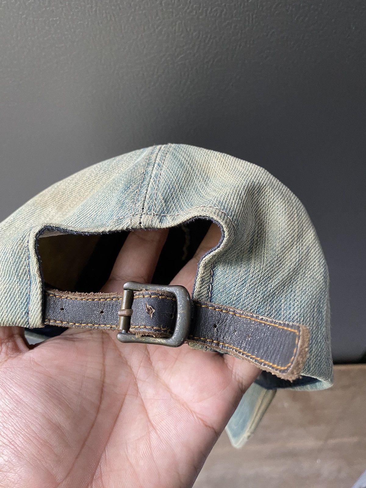 If Six Was Nine × Japanese Brand × Le Grande Bleu (L.G.B.) Vintage ripped painter stone wash cap punks hat Size ONE SIZE - 7 Thumbnail