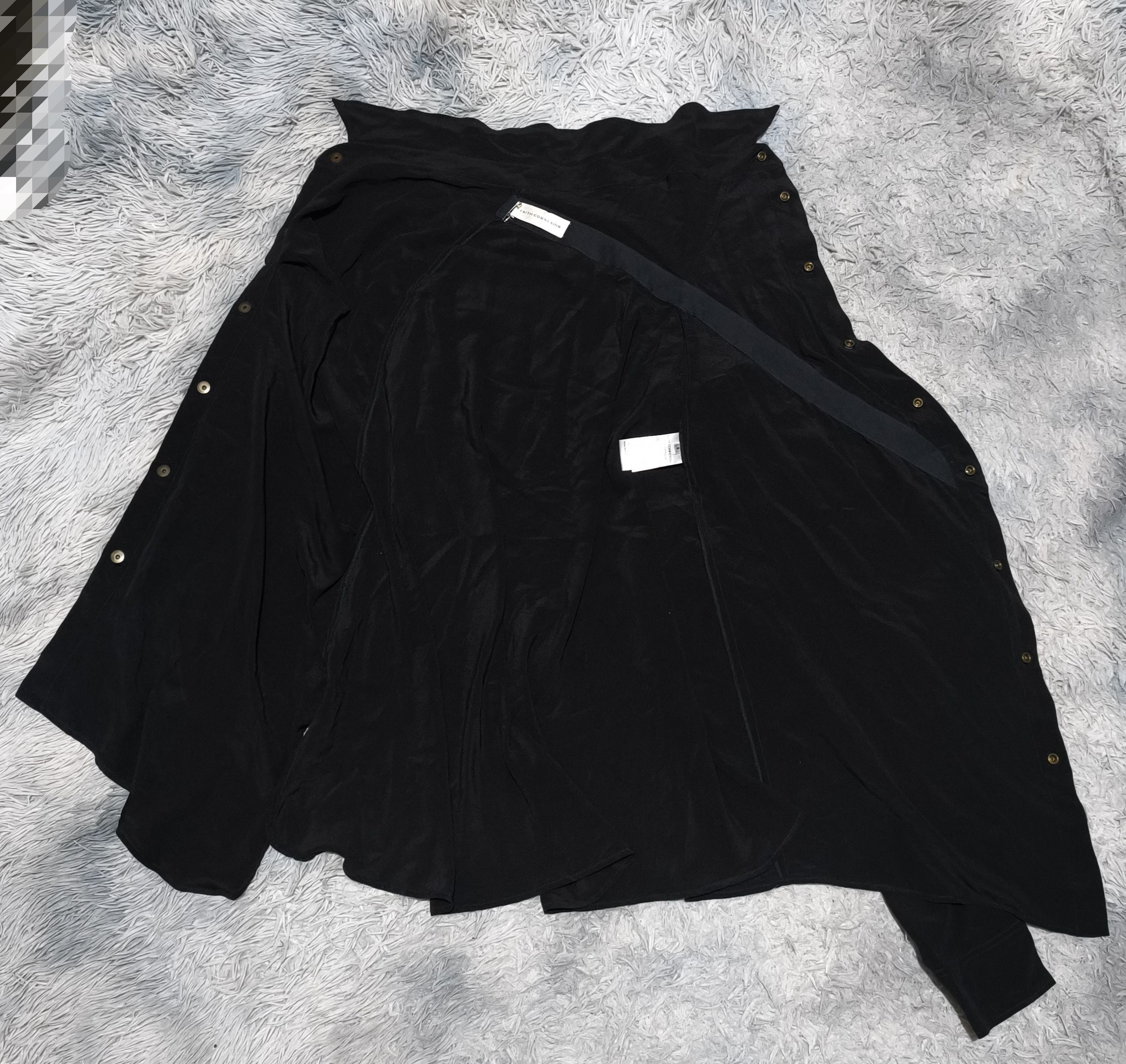 Faith Connexion FAITH CONNEXION Shirt Style Asymmetric Silk Skirt Size 28" / US 6 / IT 42 - 3 Thumbnail