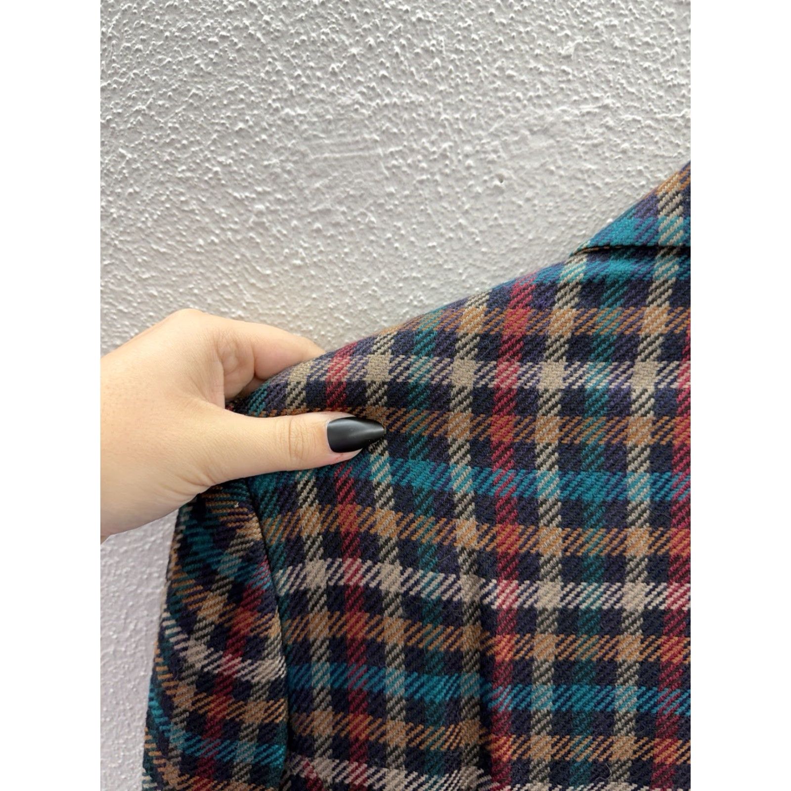 Brooks Davids Brooks Blazer Woman Size 4 Plaid Double Breasted Button Up Lined Vintage Wool Coat Size S / US 4 / IT 40 - 5 Thumbnail