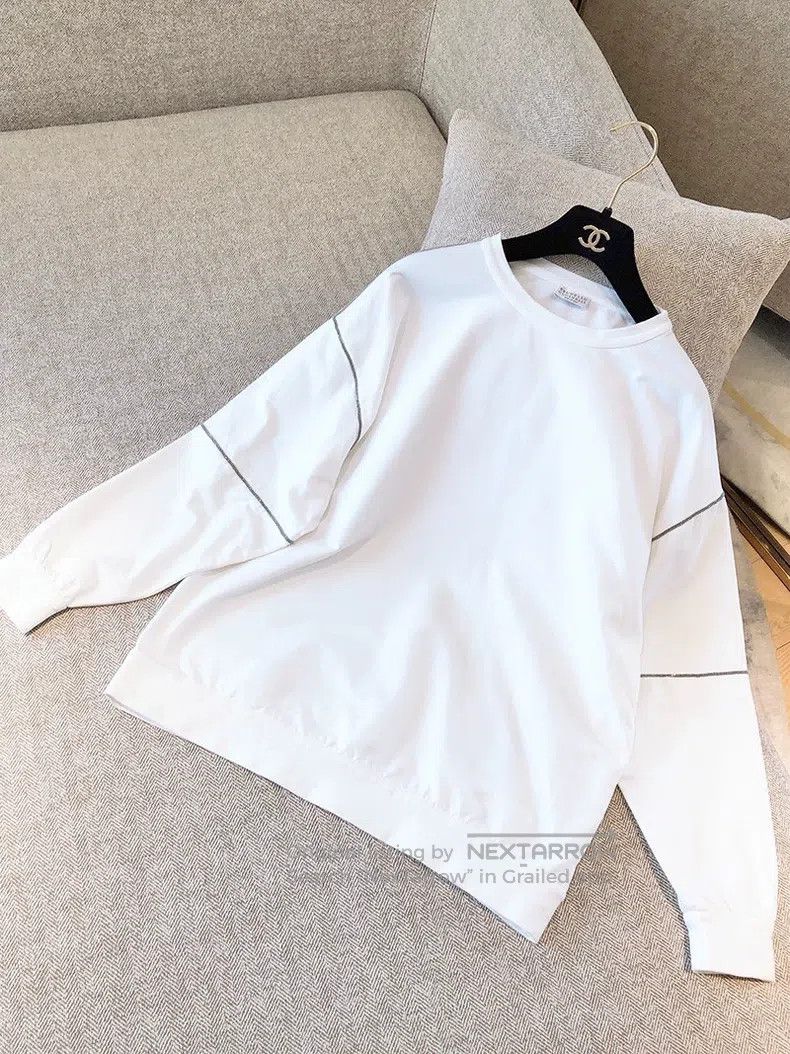 Other Brunello Cucinelli Beaded Decoration White Sports Set Size XS / US 0-2 / IT 36-38 - 2 Thumbnail
