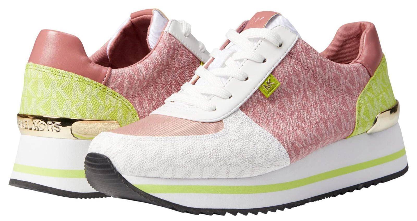 Michael Kors Michael Kors Monique Trainer Rose Lime Gold Multi 6 M NEW Size US 6 / IT 36 - 1 Thumbnail