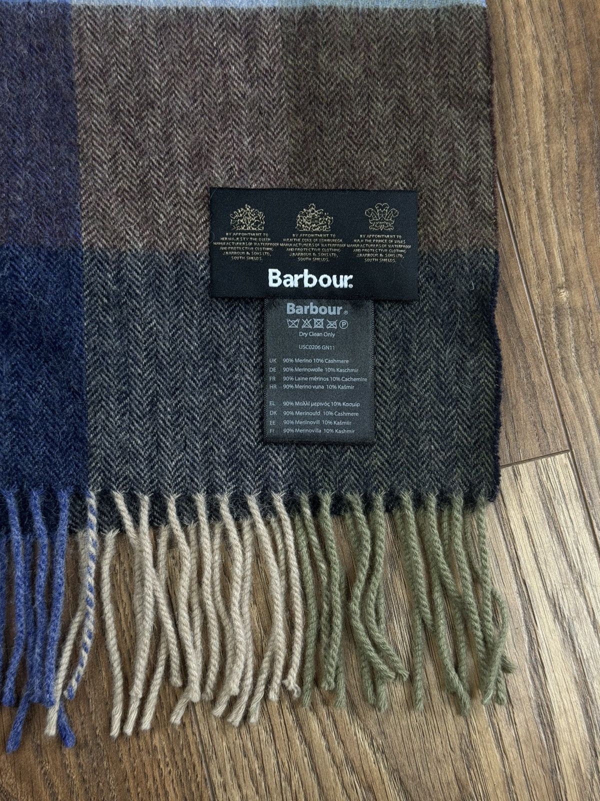 Barbour Vintage wool scarf Barbour England original luxury item Size ONE SIZE - 2 Thumbnail