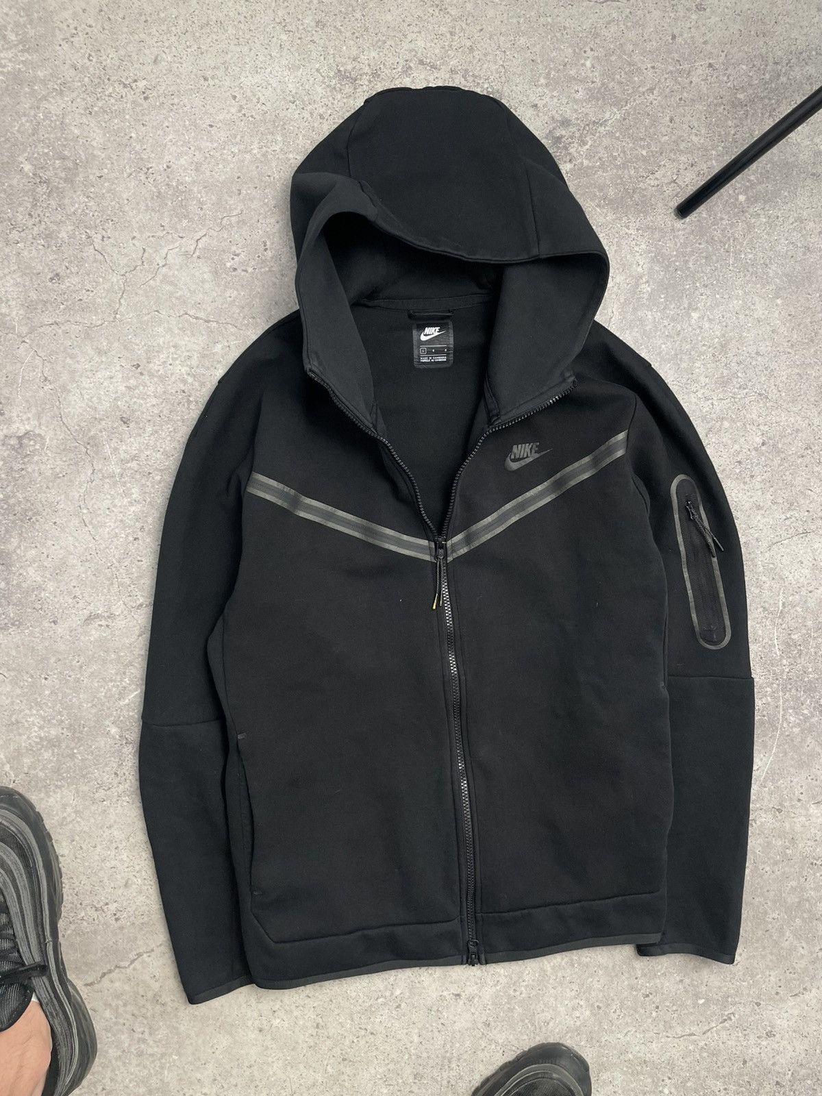 Nike Nike Tech Fleece Zip-Up Hoodie Modern Drill Style Size L Size US L / EU 52-54 / 3 - 3 Thumbnail