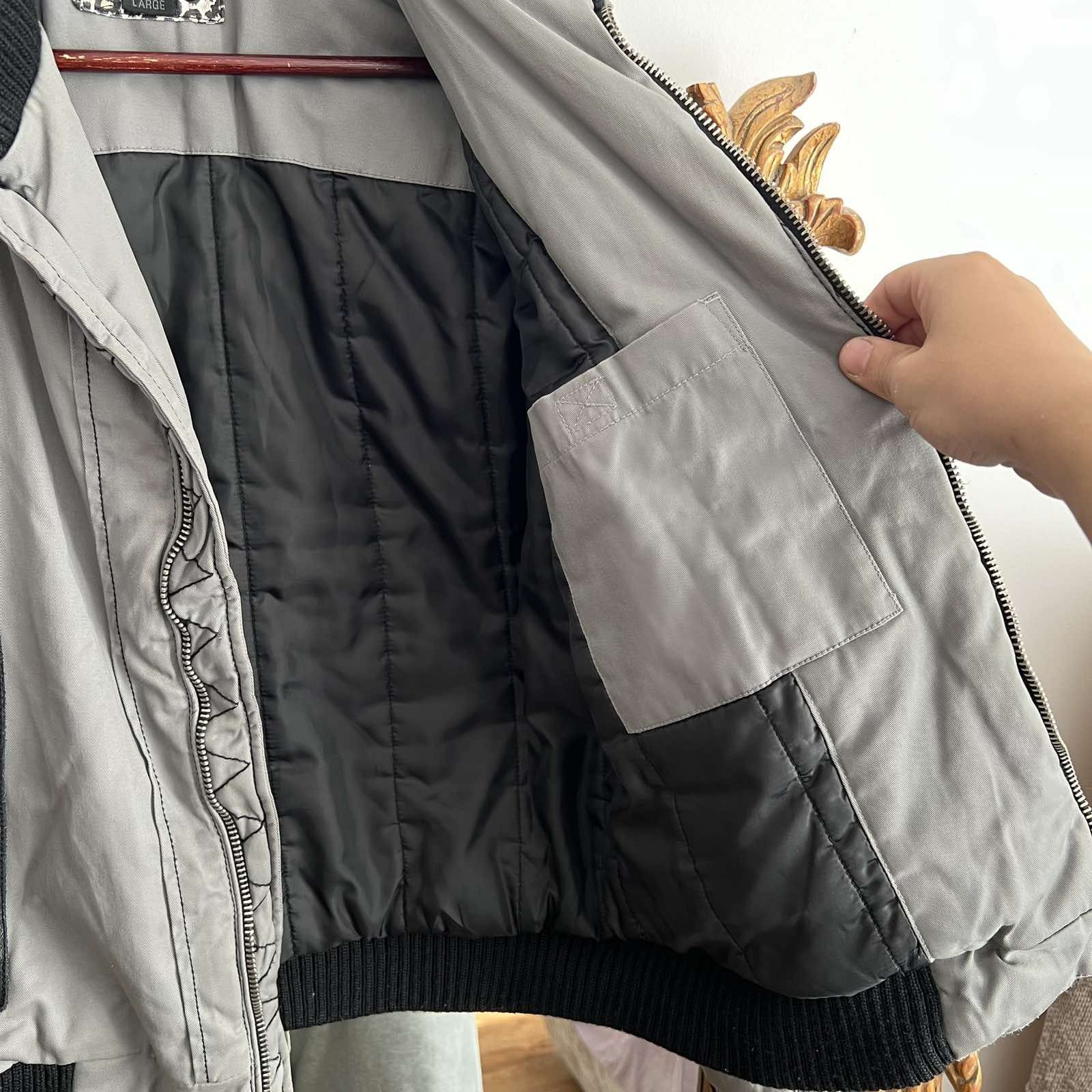 Vintage Vintage 90's Sixty Energie Nylon Gray Bomber Jacket Size US M / EU 48-50 / 2 - 5 Thumbnail