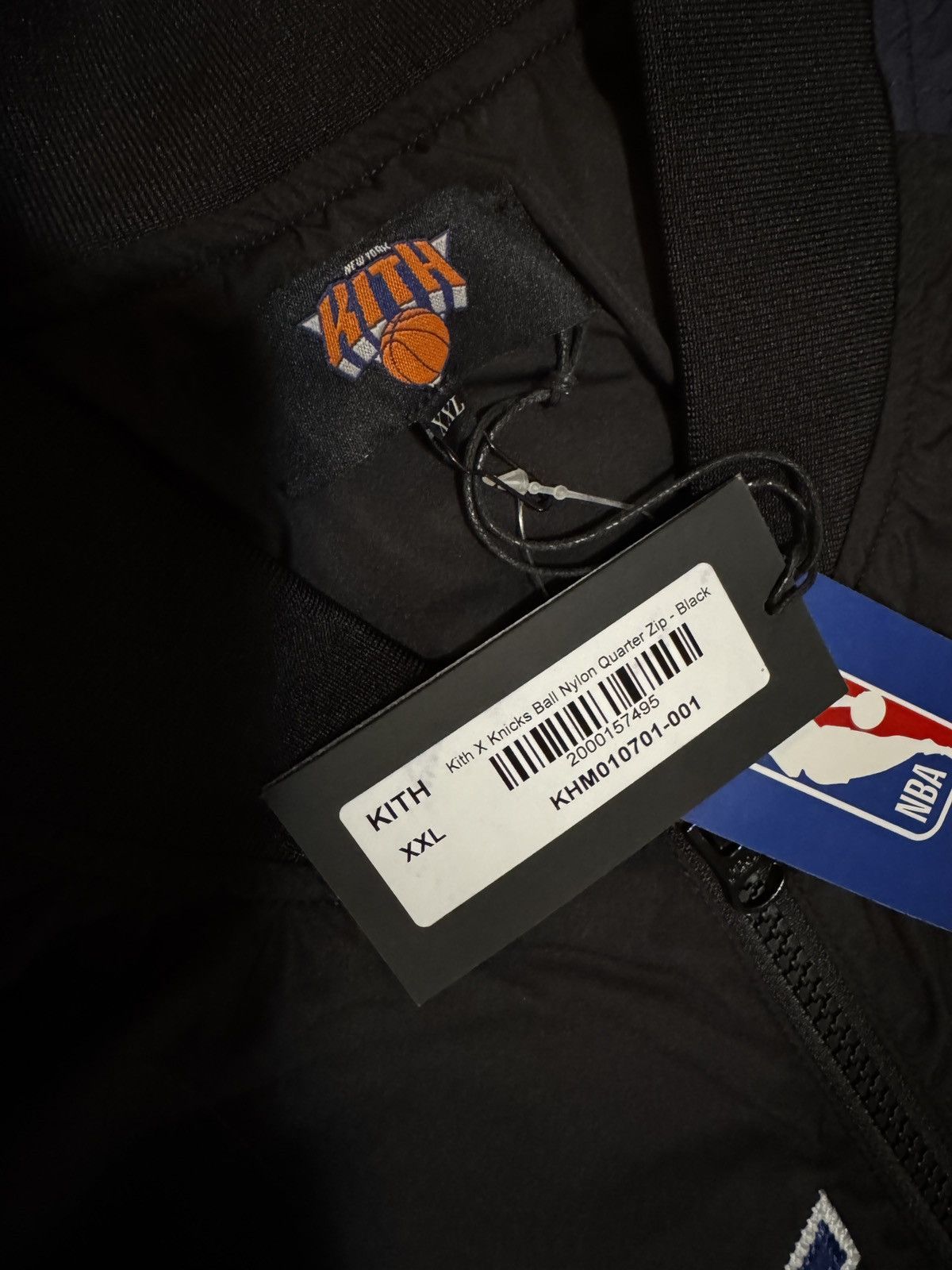 Kith × NBA Kith knicks ball nylon quarter zip black Size US XXL / EU 58 / 5 - 7 Thumbnail