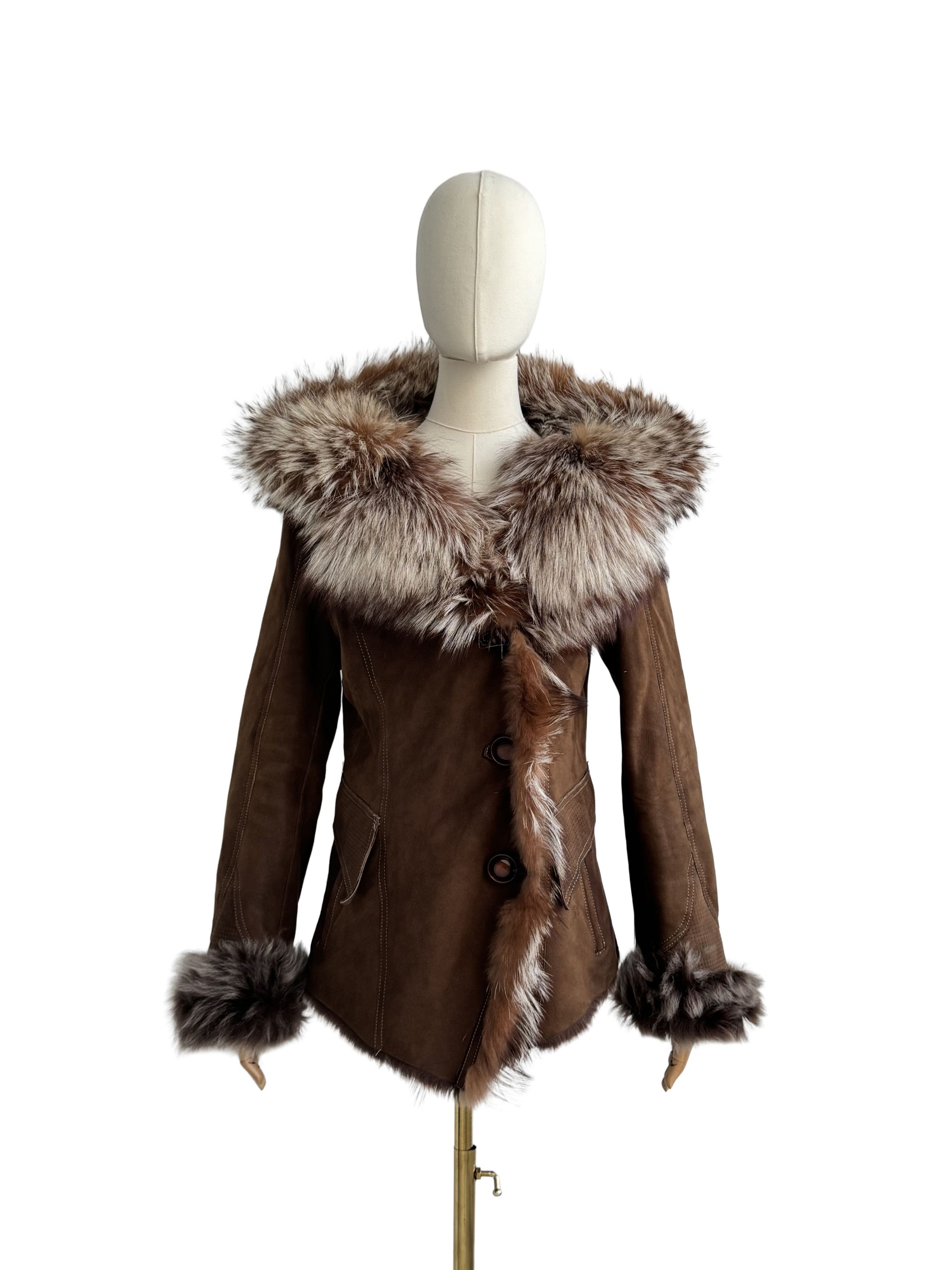 Japanese Brand Vintage Genuine Leather/Real Fur Hooded Jacket Size M / US 6-8 / IT 42-44 - 2 Thumbnail
