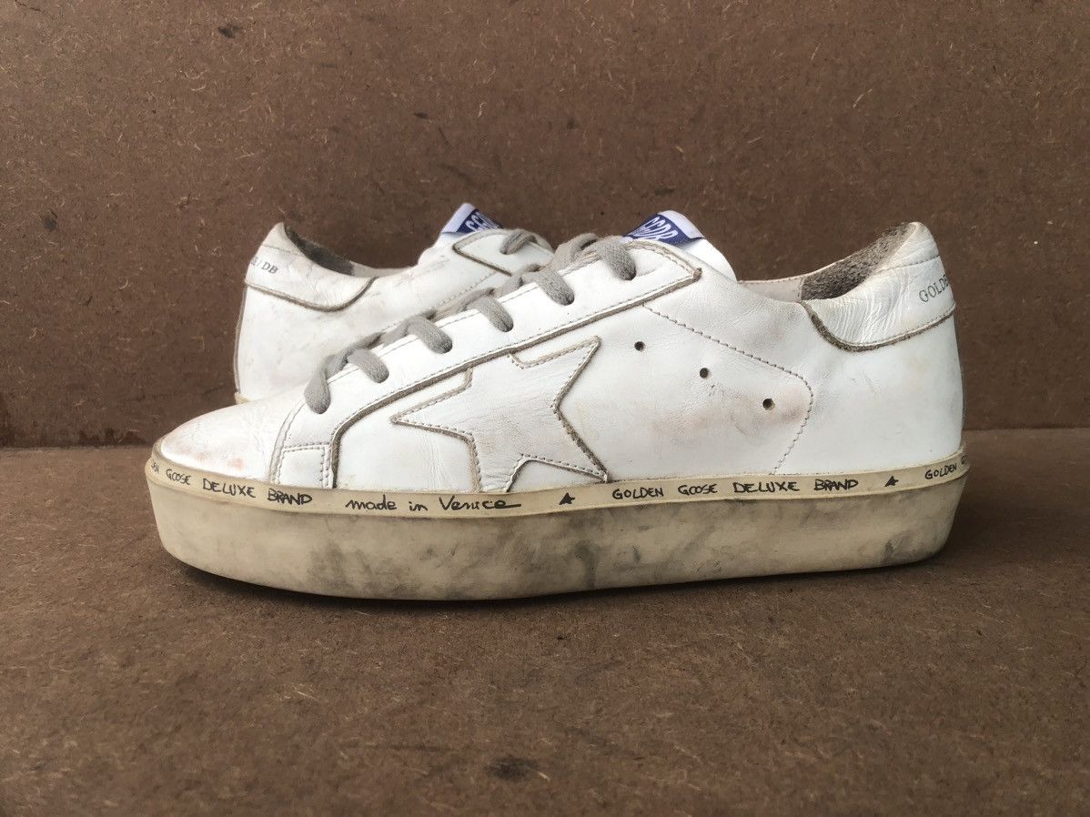 Golden Goose Golden Goose Hi-Star White Leather Women’s Sneakers Size 37 Size US 7 / IT 37 - 6 Thumbnail