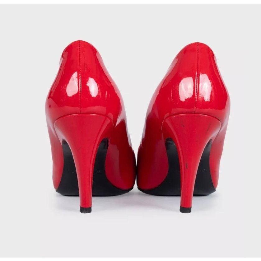 Balenciaga Balenciaga Red Patent Leather Pumps Heels Size 36.5 Size US 5.5 / IT 35.5 - 4 Thumbnail