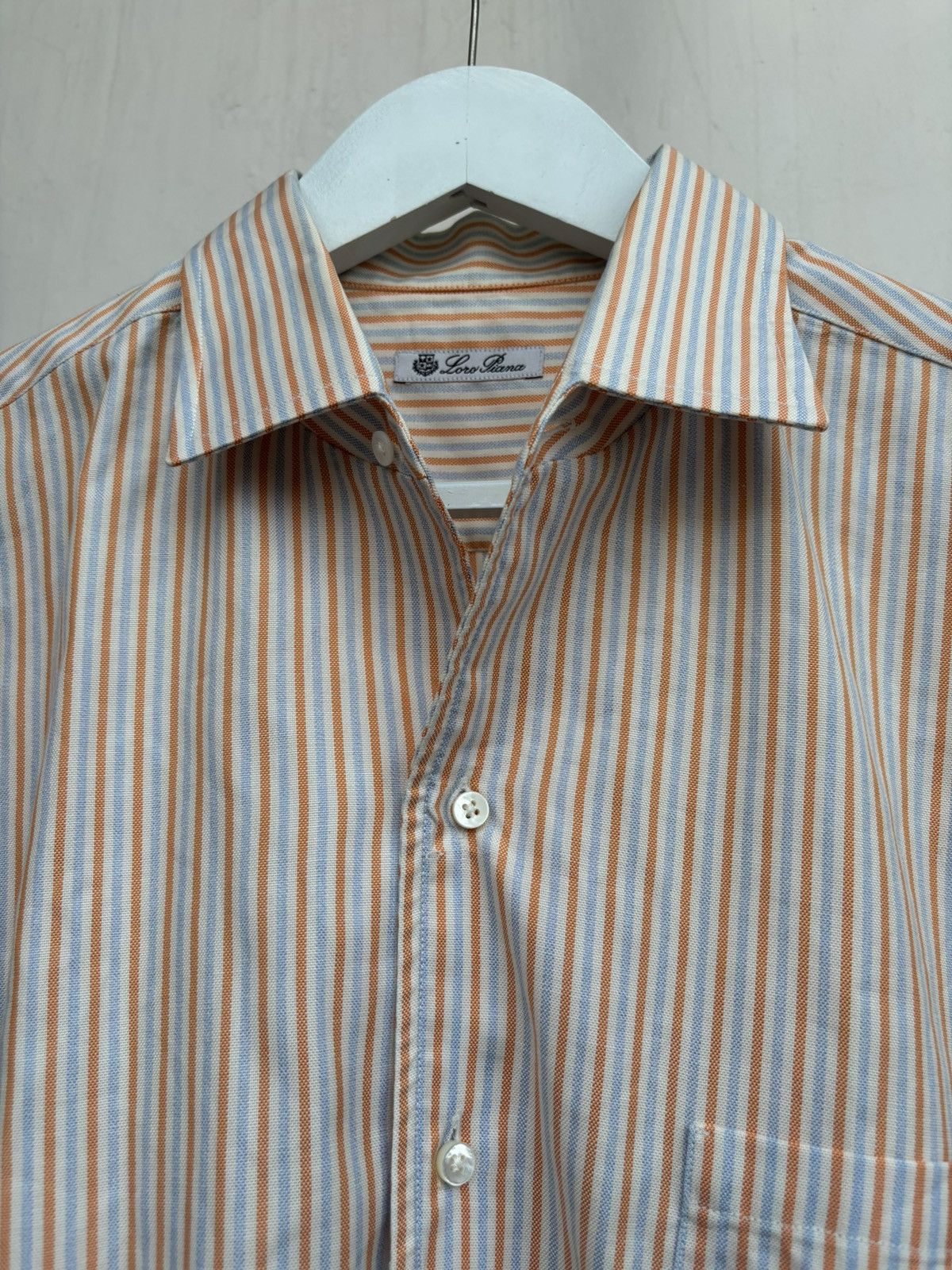 Loro Piana Striped Cotton Shirt Size US XL / EU 56 / 4 - 3 Thumbnail