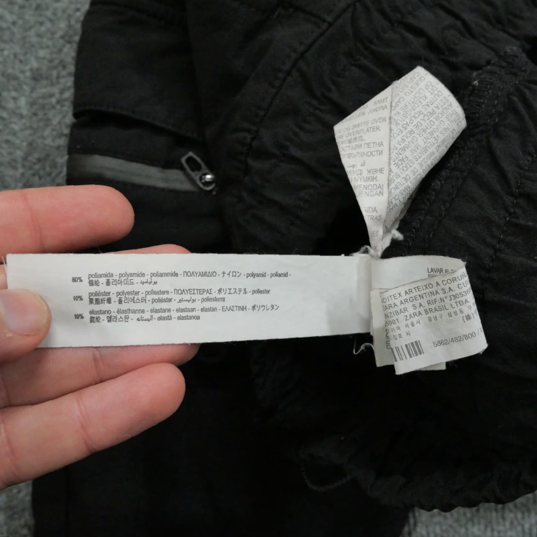 Zara Zara Pants Womens Large Black Cargo Cropped Joggers Size 36" / US 14 / IT 50 - 6 Thumbnail