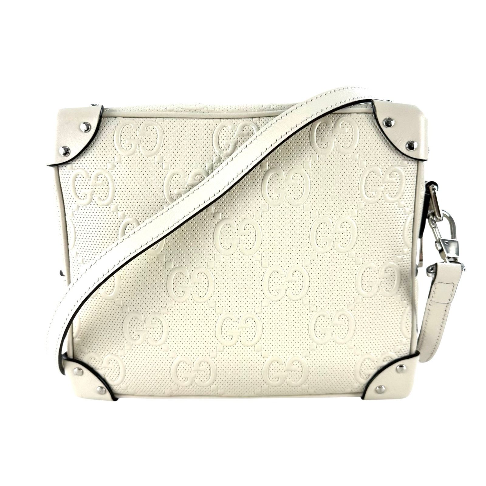 Gucci Gucci Ivory GG Embossed Shoulder Bag Size ONE SIZE - 3 Thumbnail
